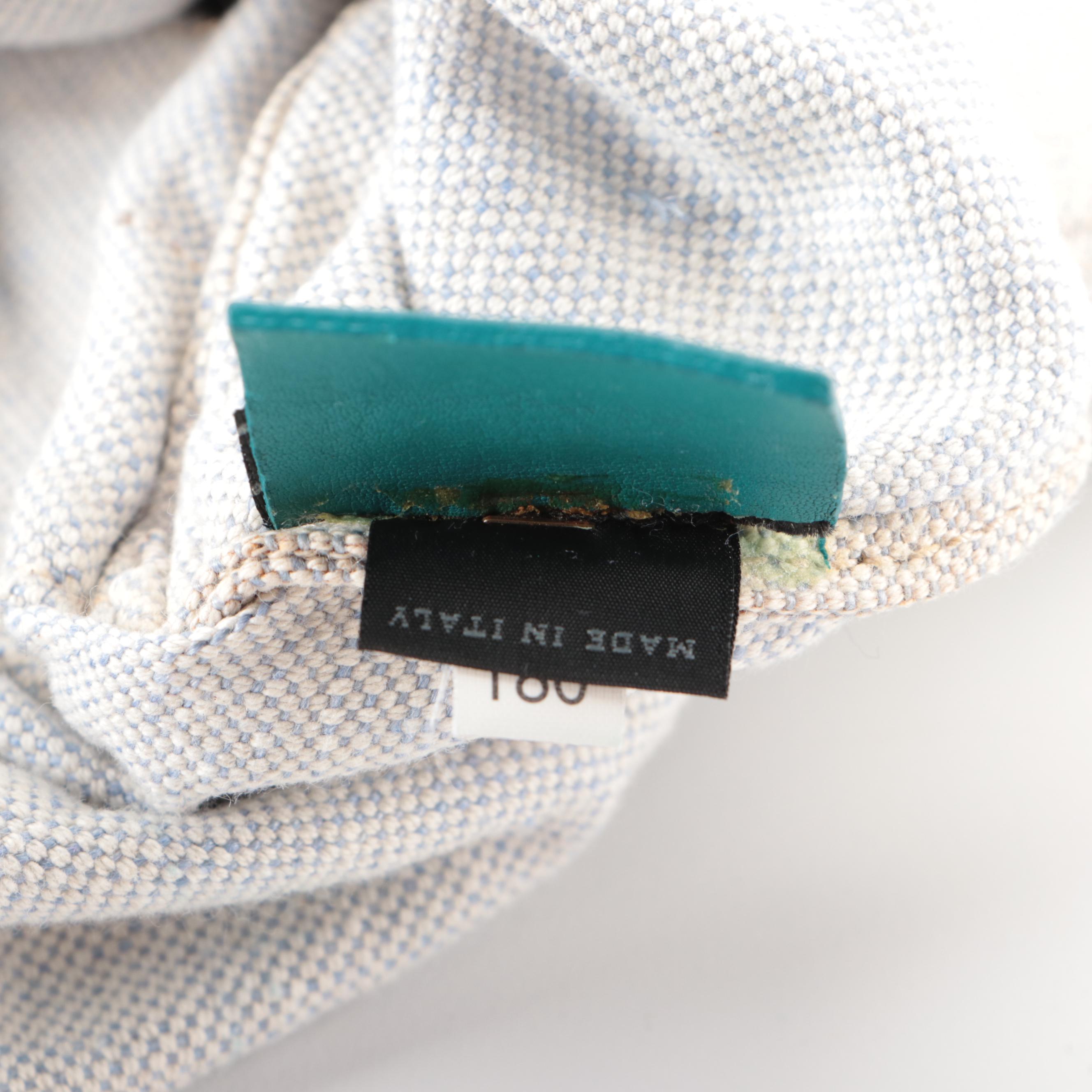 Prada Soft Shoulder Tote in Logo-Printed Canvas with Patent Leather Handles