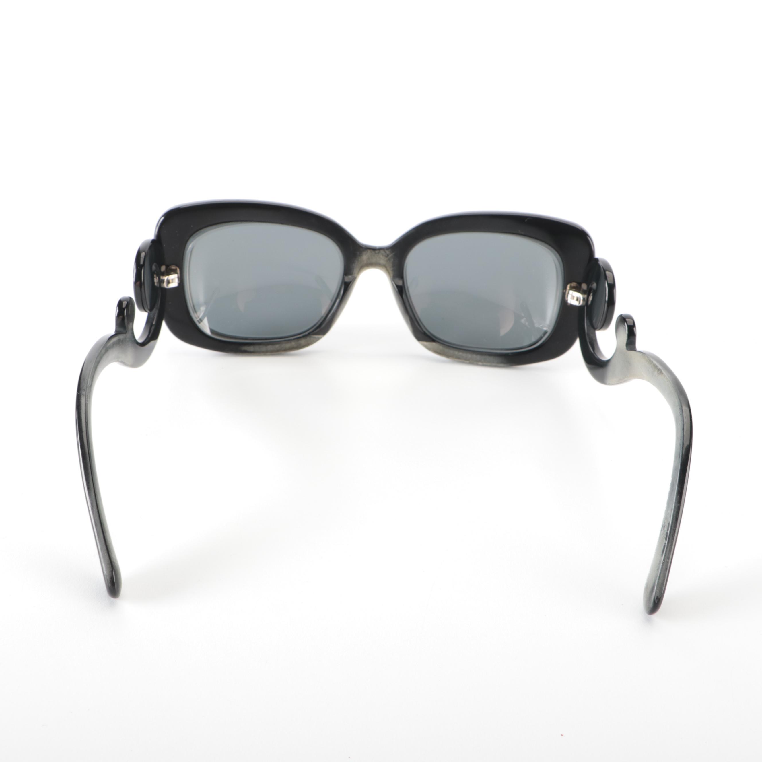 Prada SPR270 Baroque Prescription Sunglasses in Black