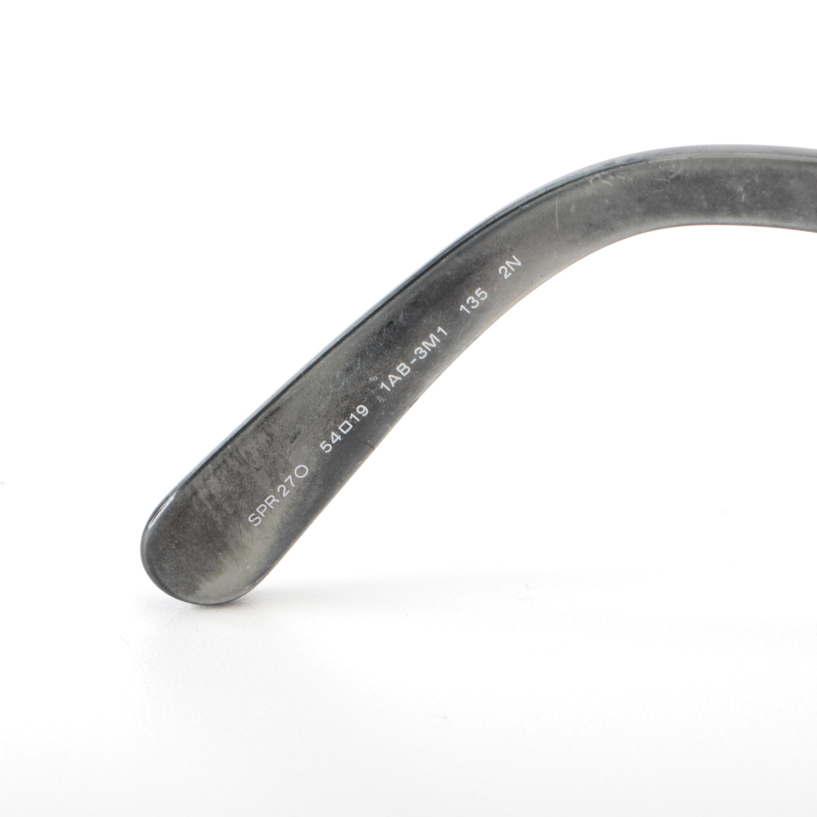 Prada SPR270 Baroque Prescription Sunglasses in Black