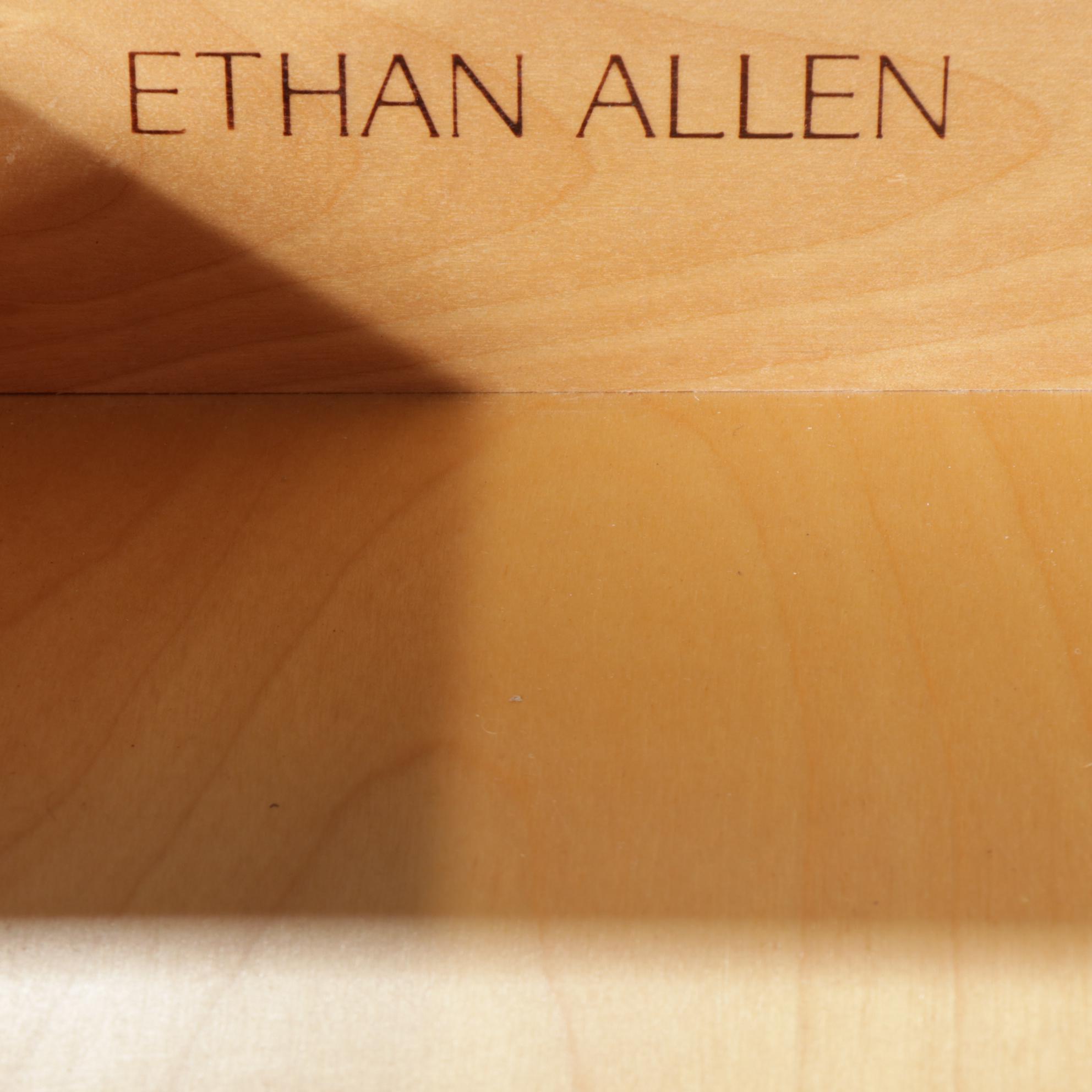 Ethan Allen Craftsman Style Cherry Desk and Cabinet, Late 20th Century