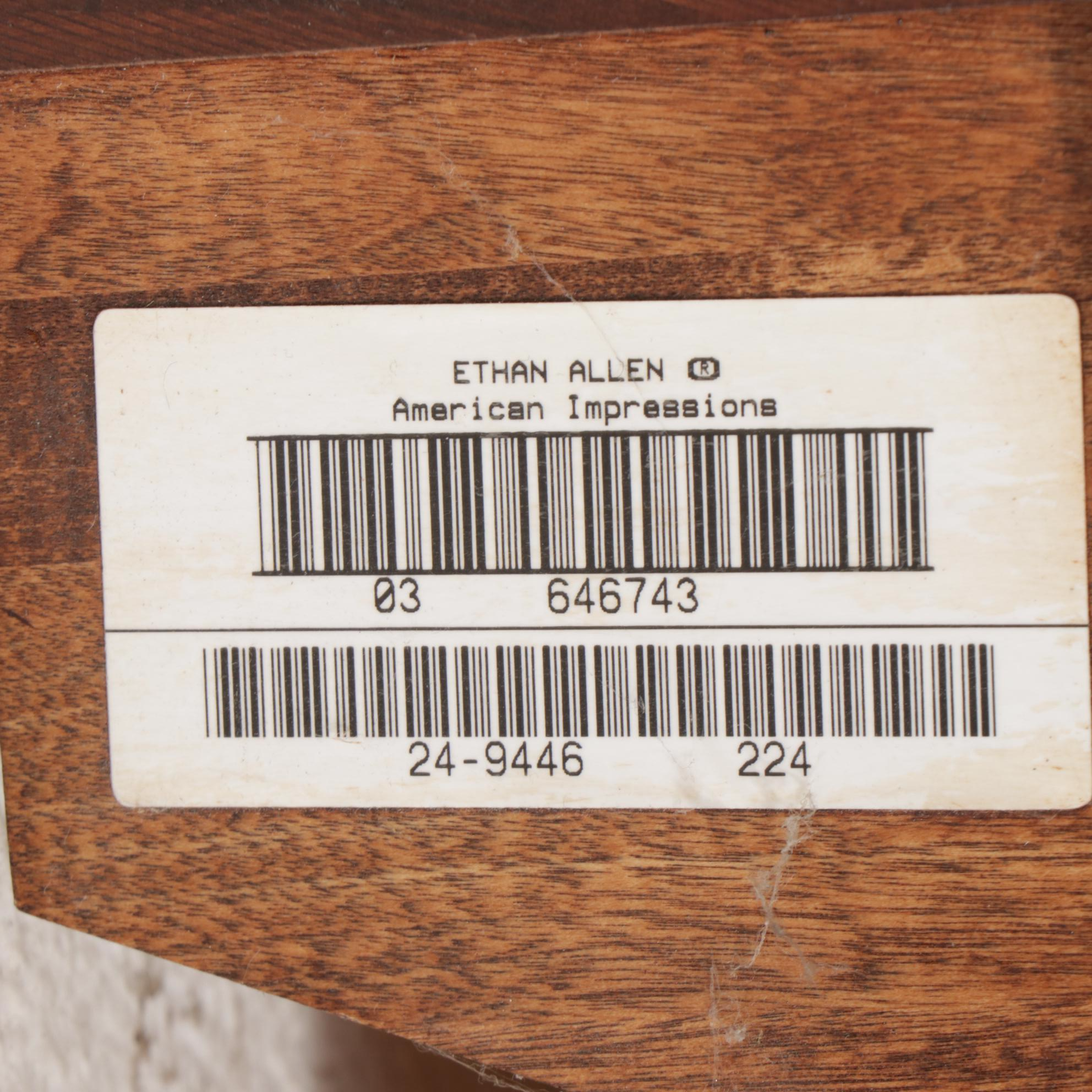 Ethan Allen Craftsman Style Cherry Desk and Cabinet, Late 20th Century