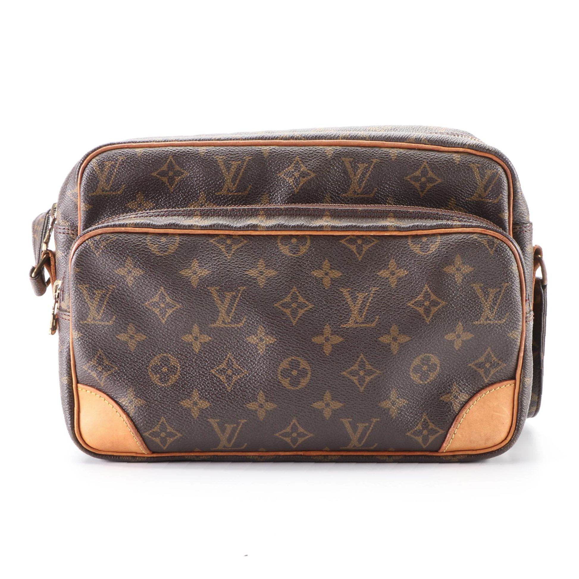 Louis Vuitton Nil 28 Shoulder Bag in Monogram Canvas and Vachetta Leather