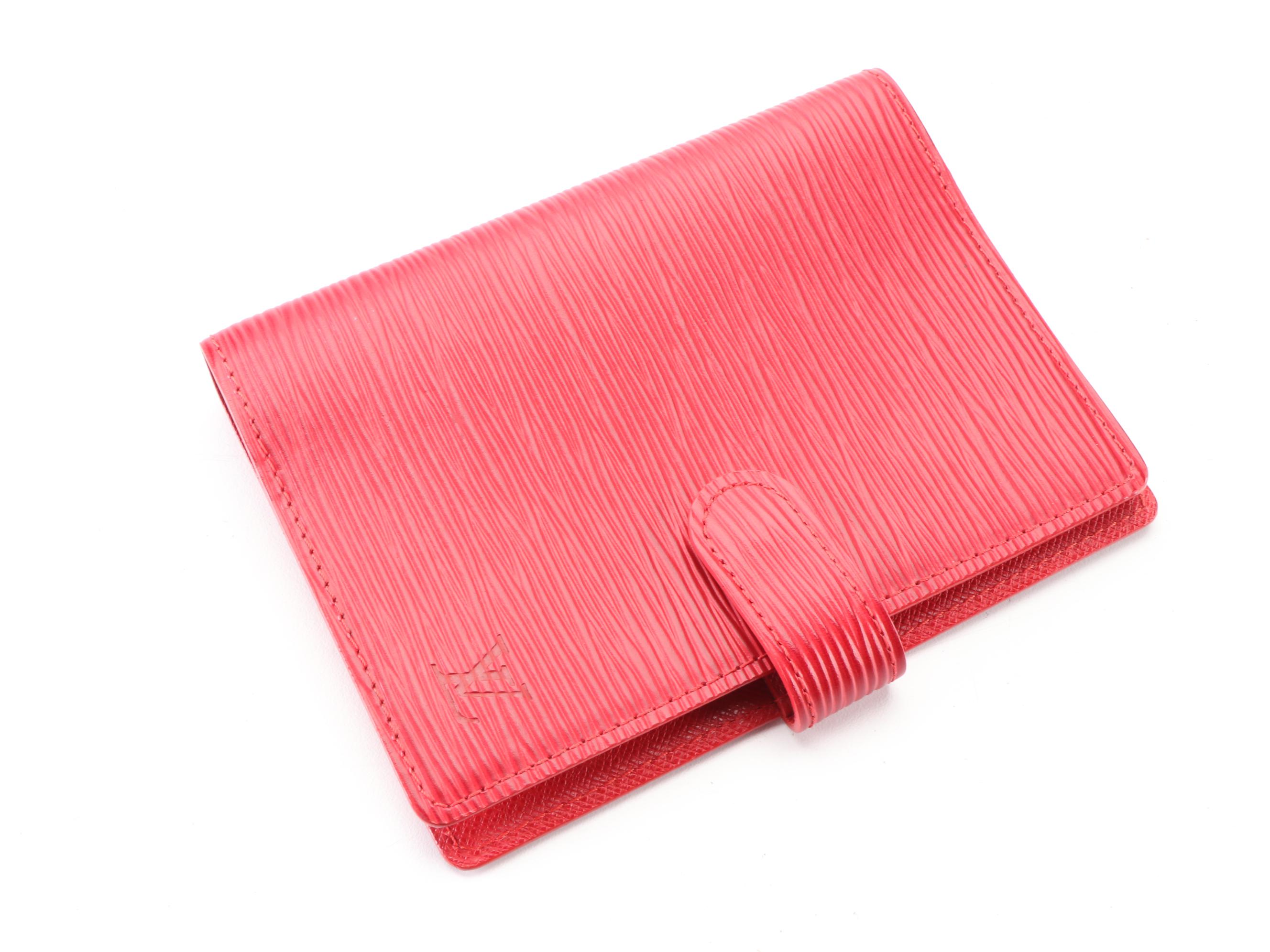 Louis Vuitton 6-Ring Agenda Planner Cover in Red Epi Leather