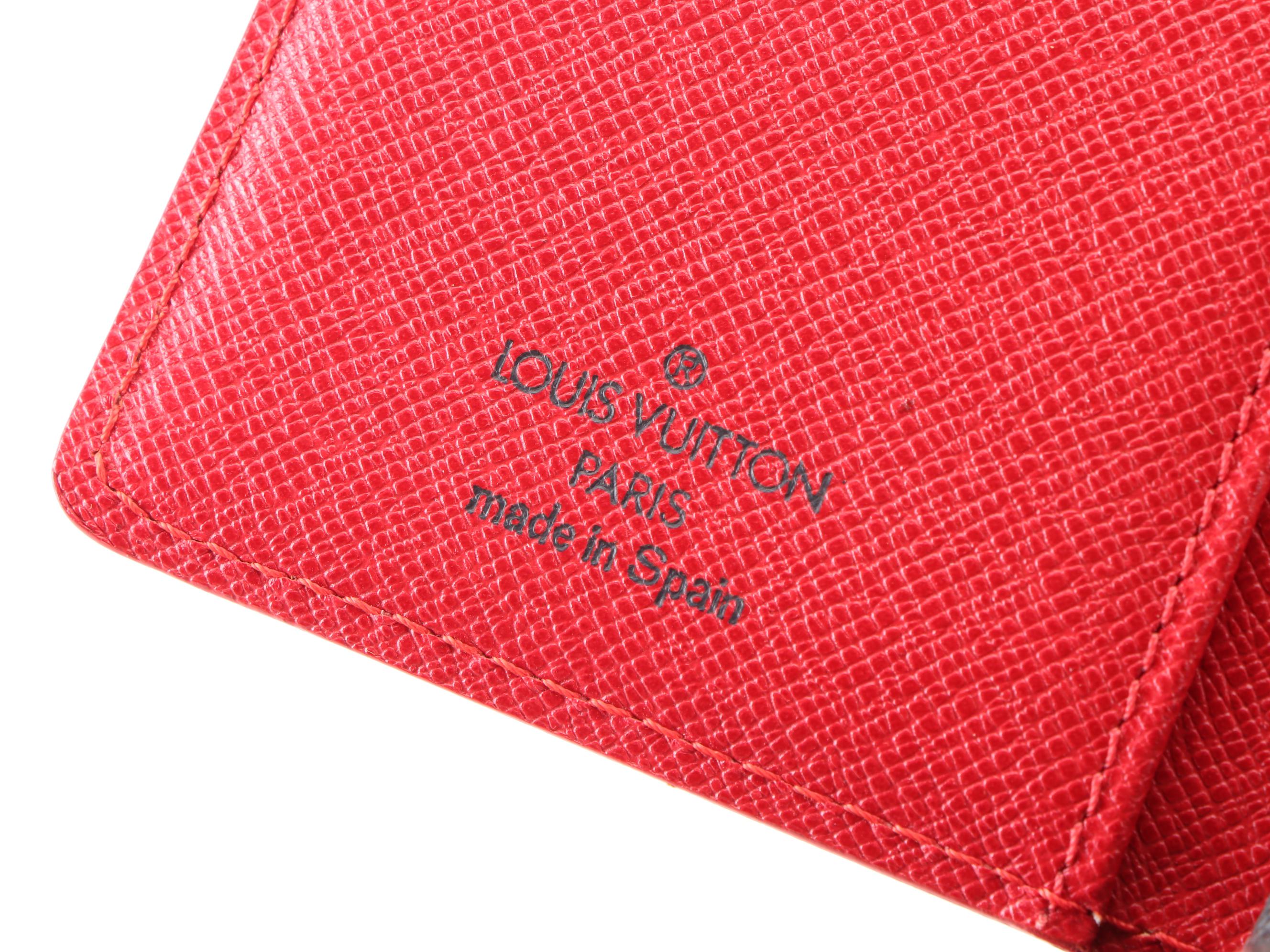 Louis Vuitton 6-Ring Agenda Planner Cover in Red Epi Leather
