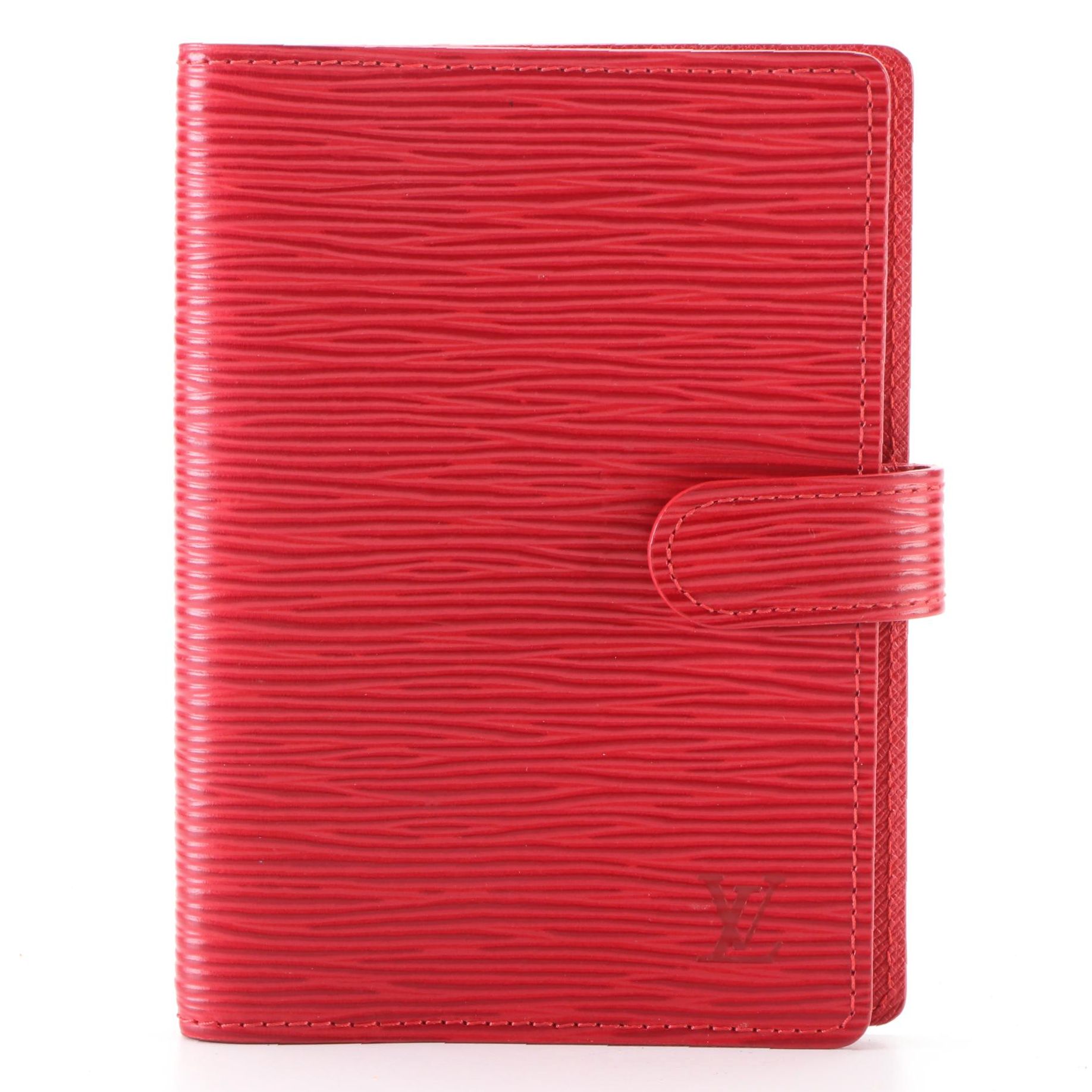 Louis Vuitton 6-Ring Agenda Planner Cover in Red Epi Leather