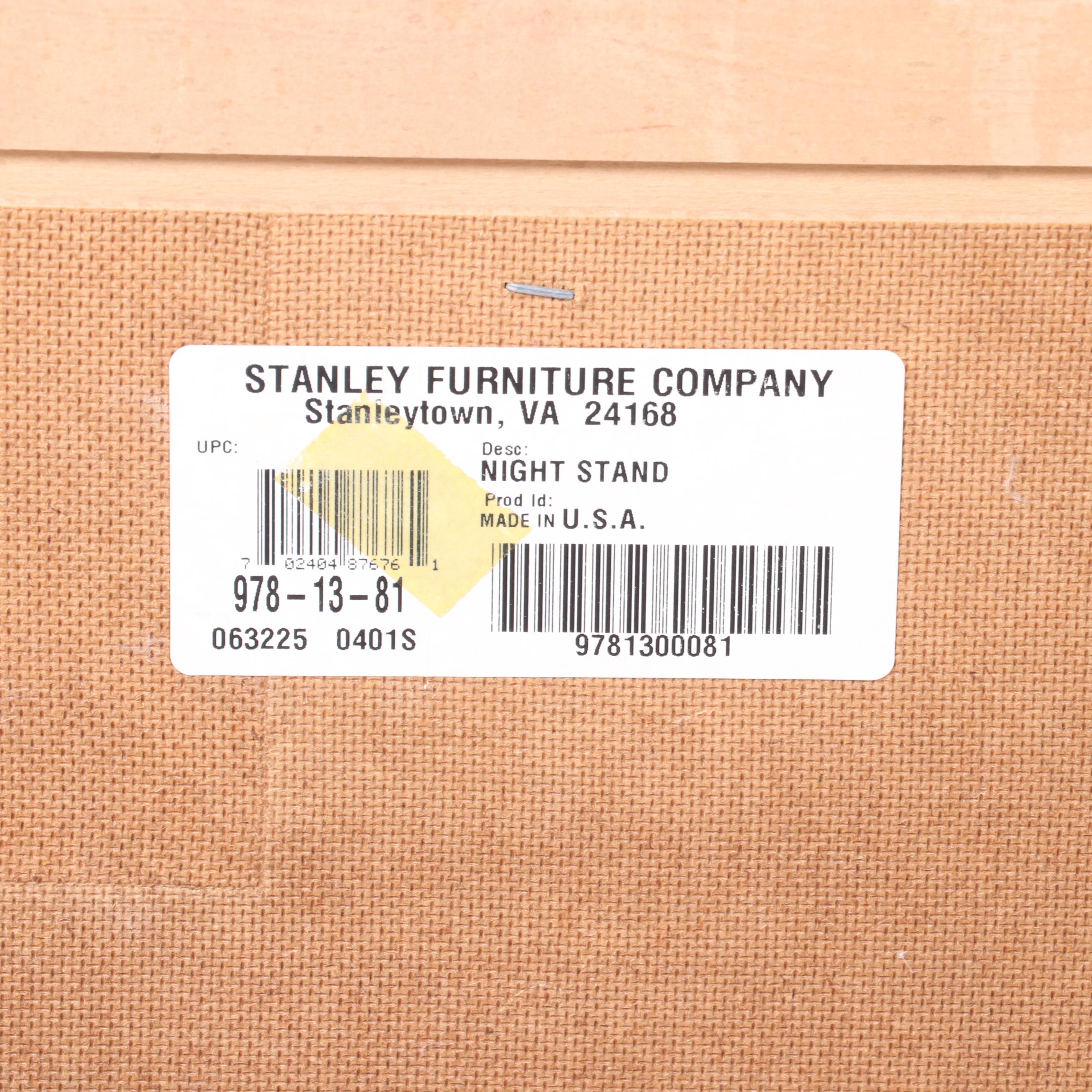 2/4 Stanley Furniture Neoclassical Style Oak Nightstand