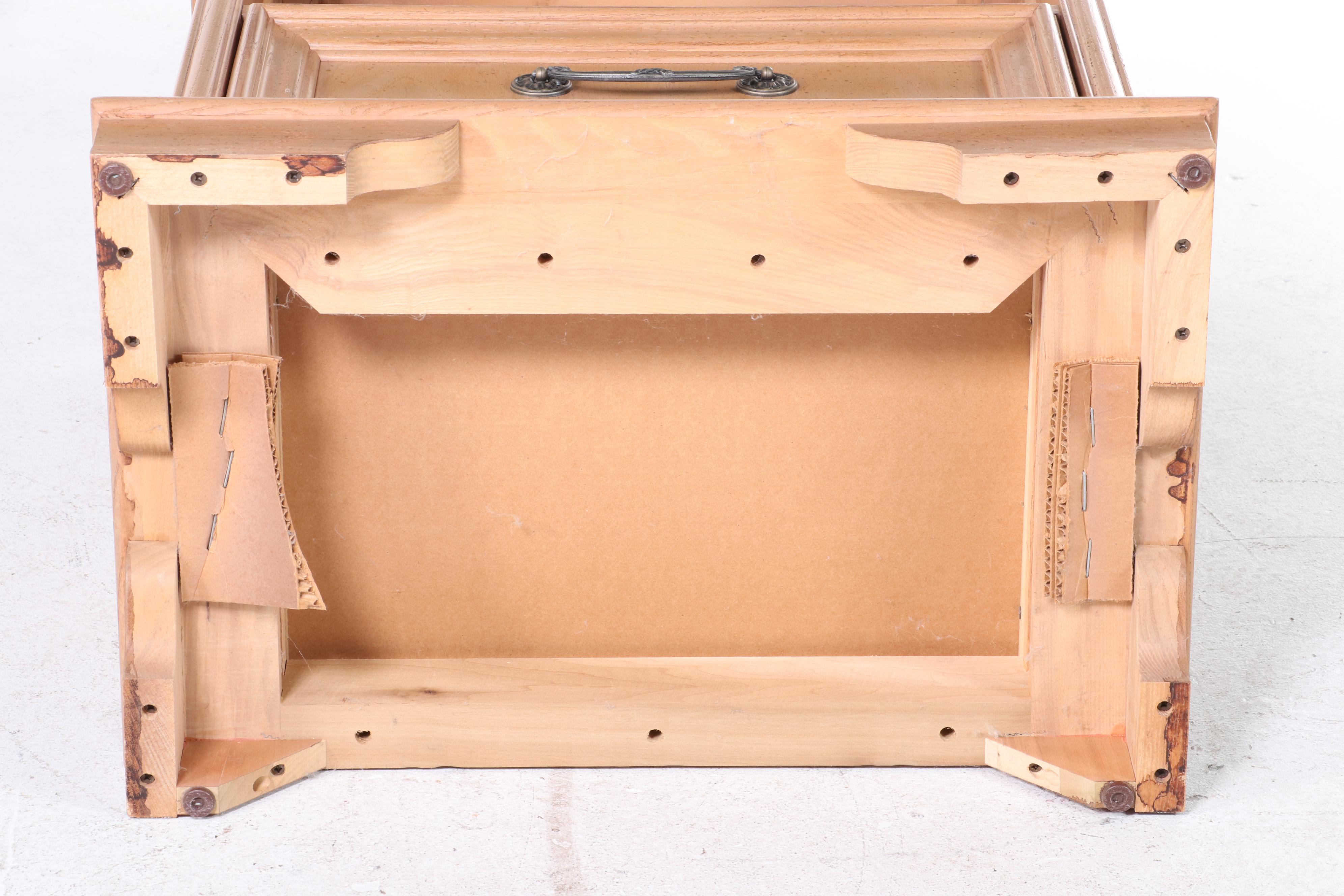 2/4 Stanley Furniture Neoclassical Style Oak Nightstand