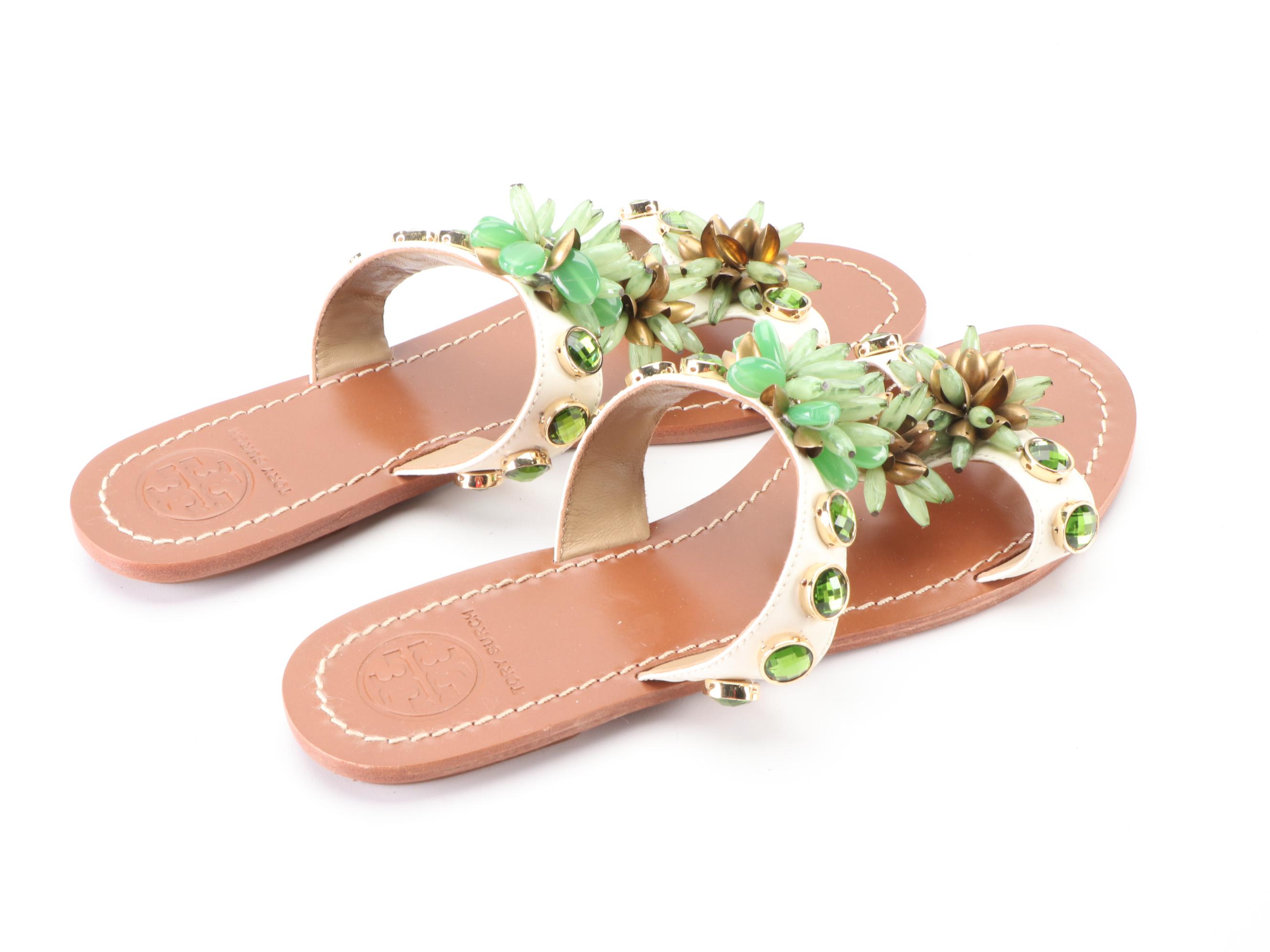 Tory Burch Flats and Embellished Sandals with Seychelles Cow Print Slides