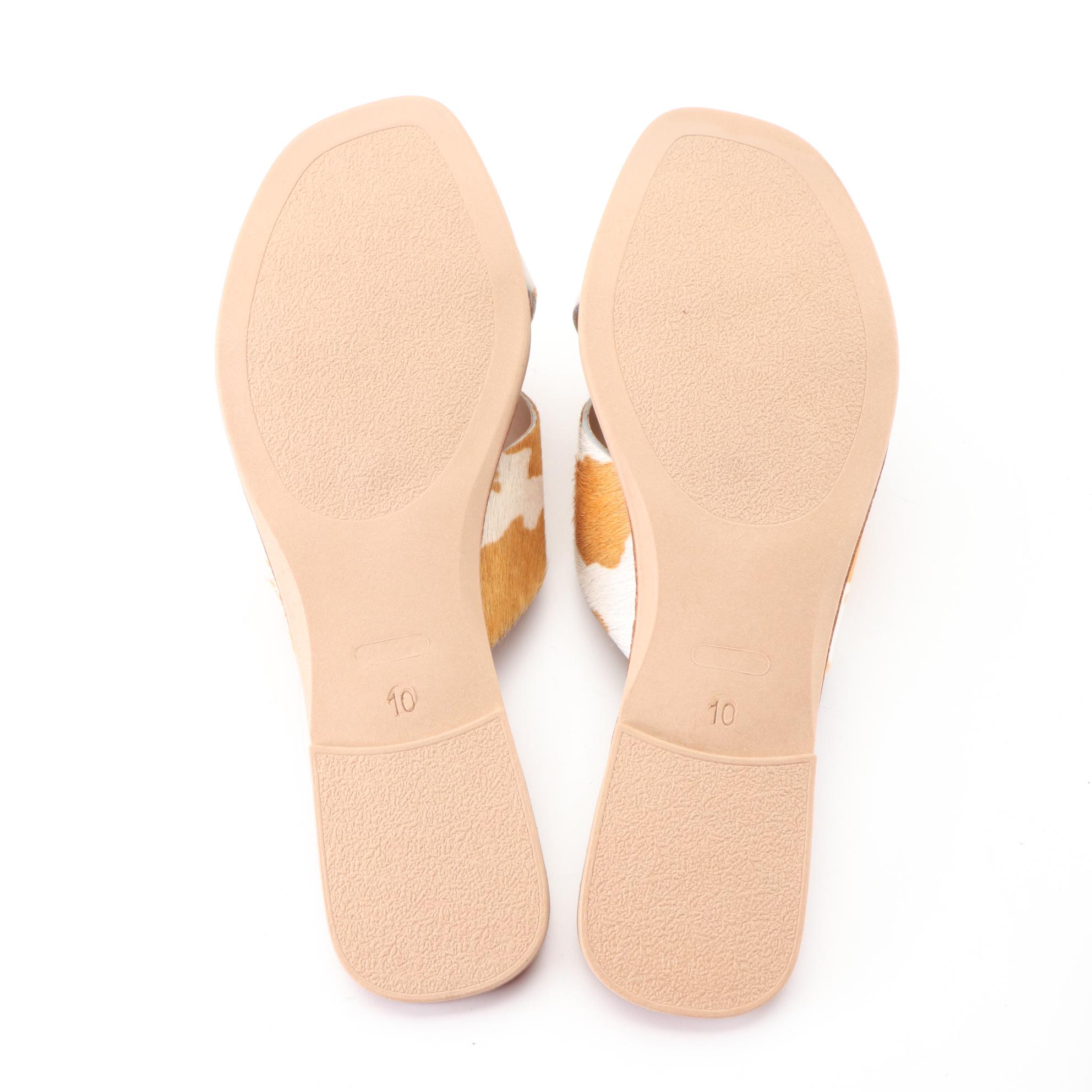 Tory Burch Flats and Embellished Sandals with Seychelles Cow Print Slides