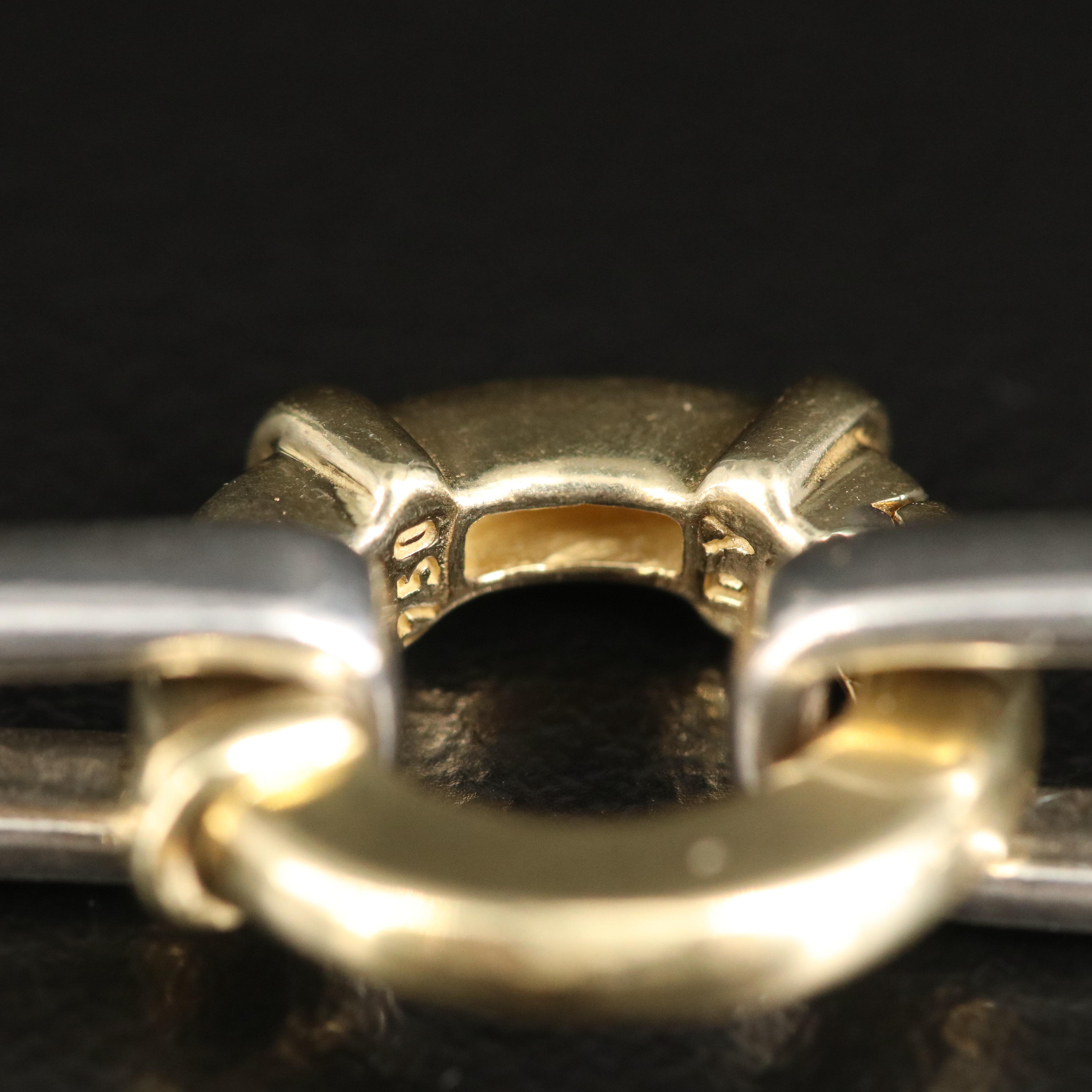 David Yurman Sterling Figaro Chain Necklace with 18K Clasp