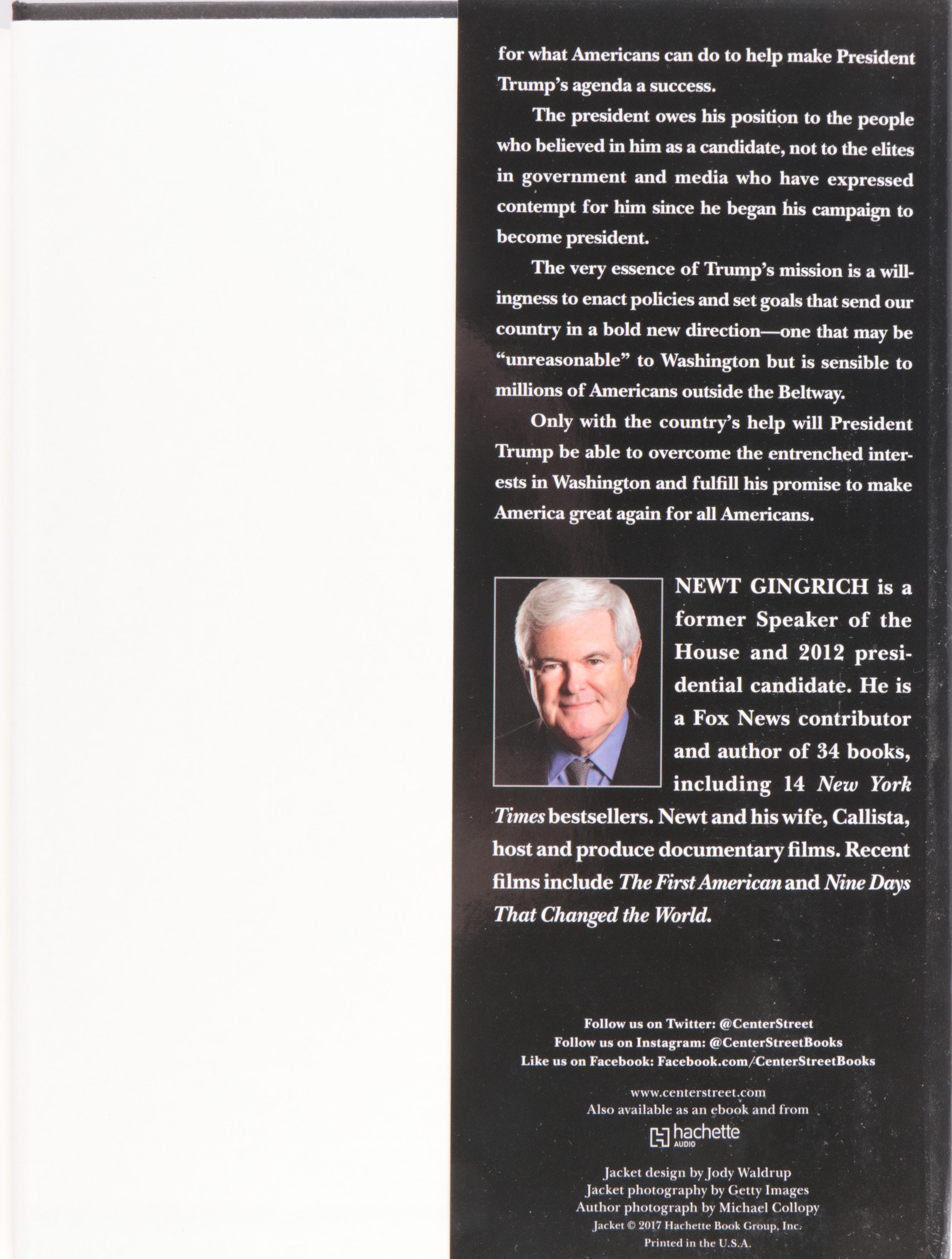 Signed First Edition "Understanding Trump" by Newt Gingrich and More