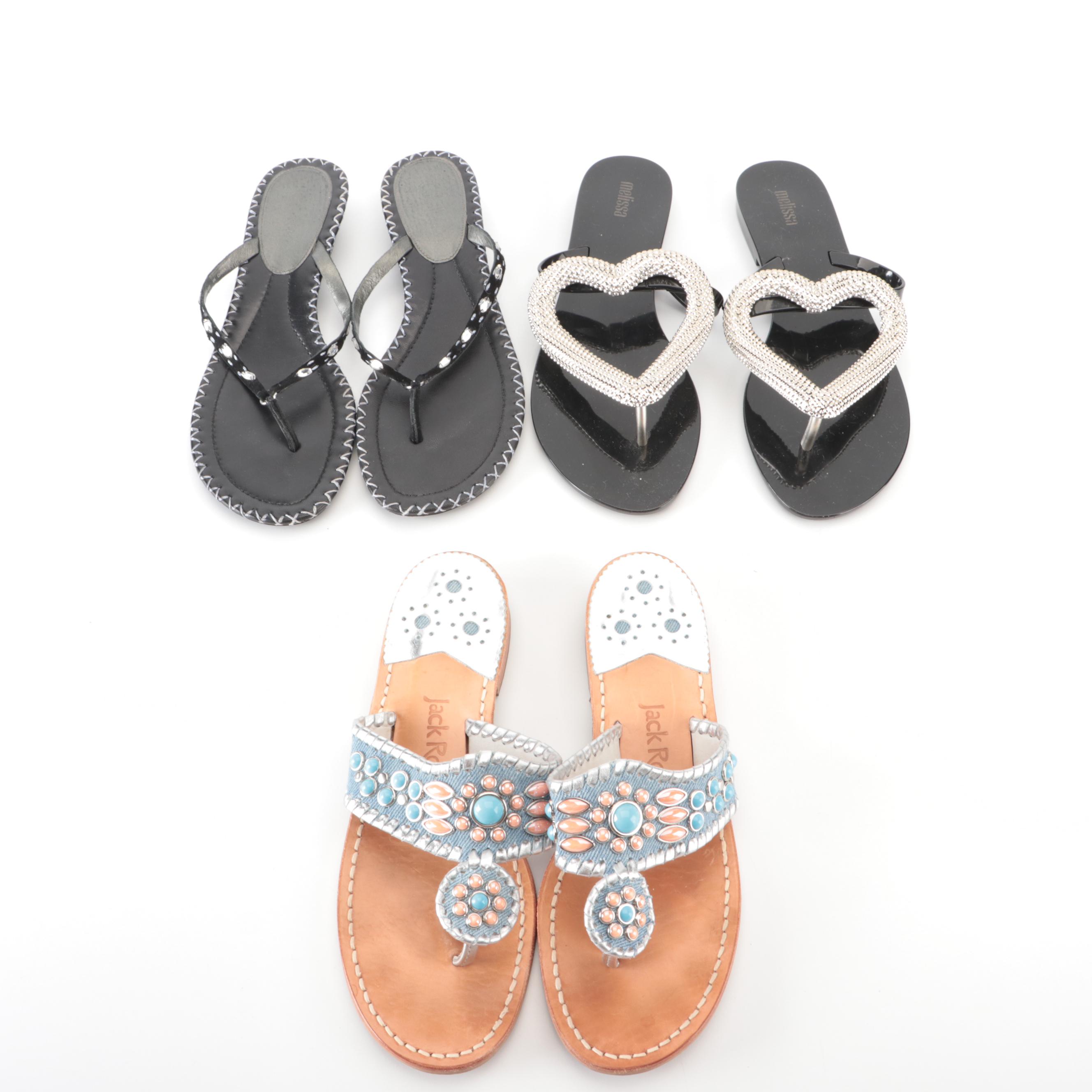 Jack Rogers Sandals, Cole Haan Sandals and Melissa Flip Flops with Hearts