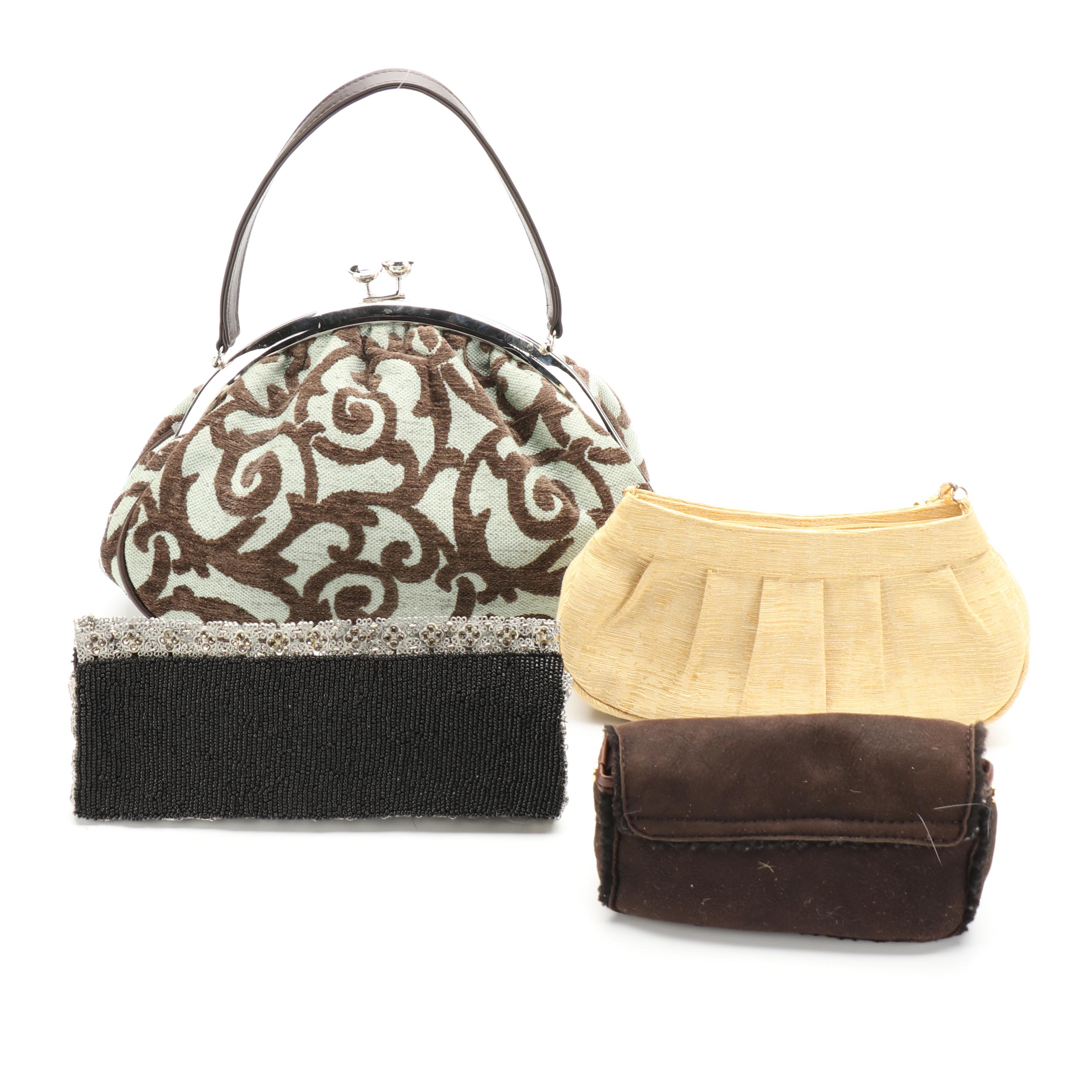 Glenda Gies Kiss Lock Handbag, Tory Burch Shearling Crossbody, Liz Soto Bag