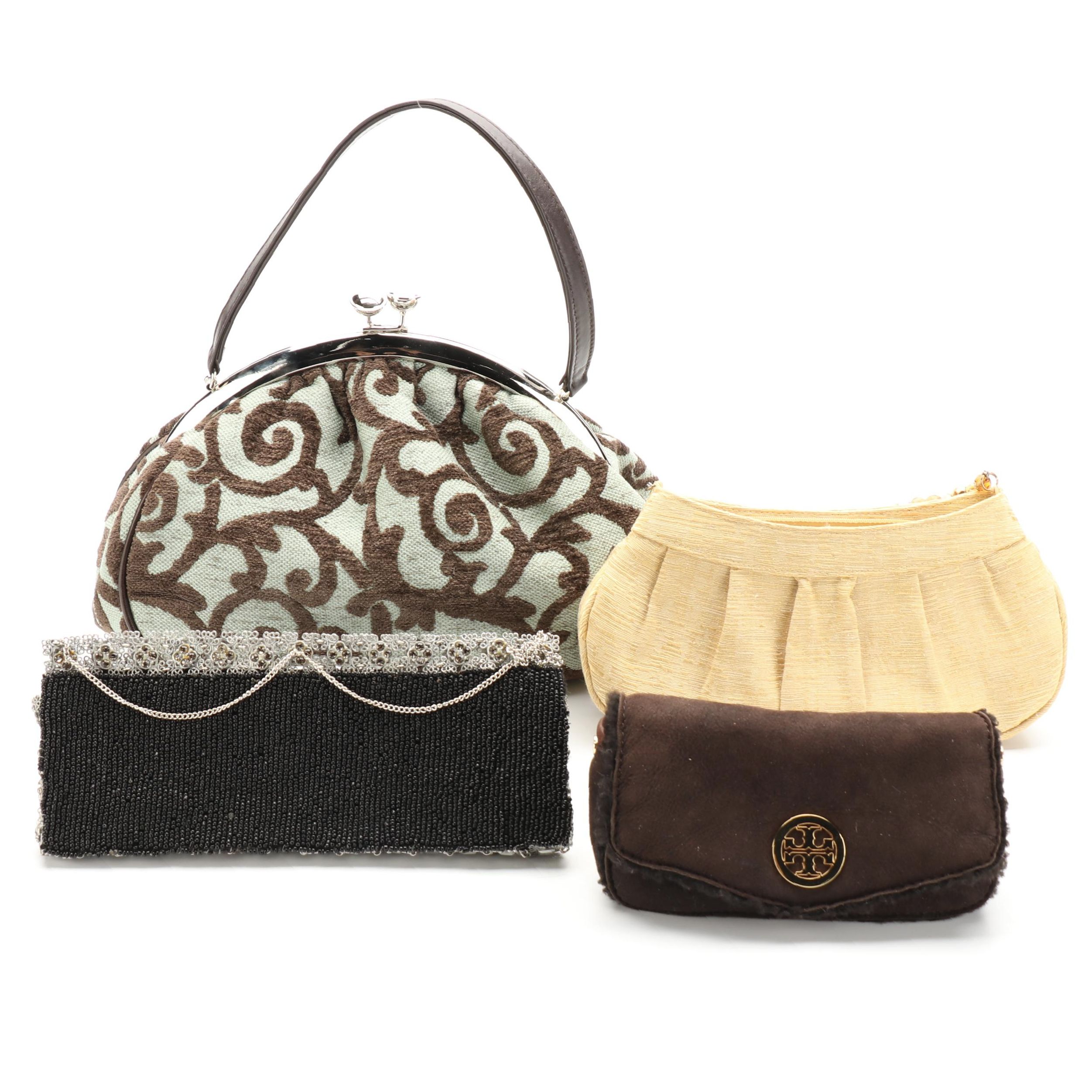 Glenda Gies Kiss Lock Handbag, Tory Burch Shearling Crossbody, Liz Soto Bag