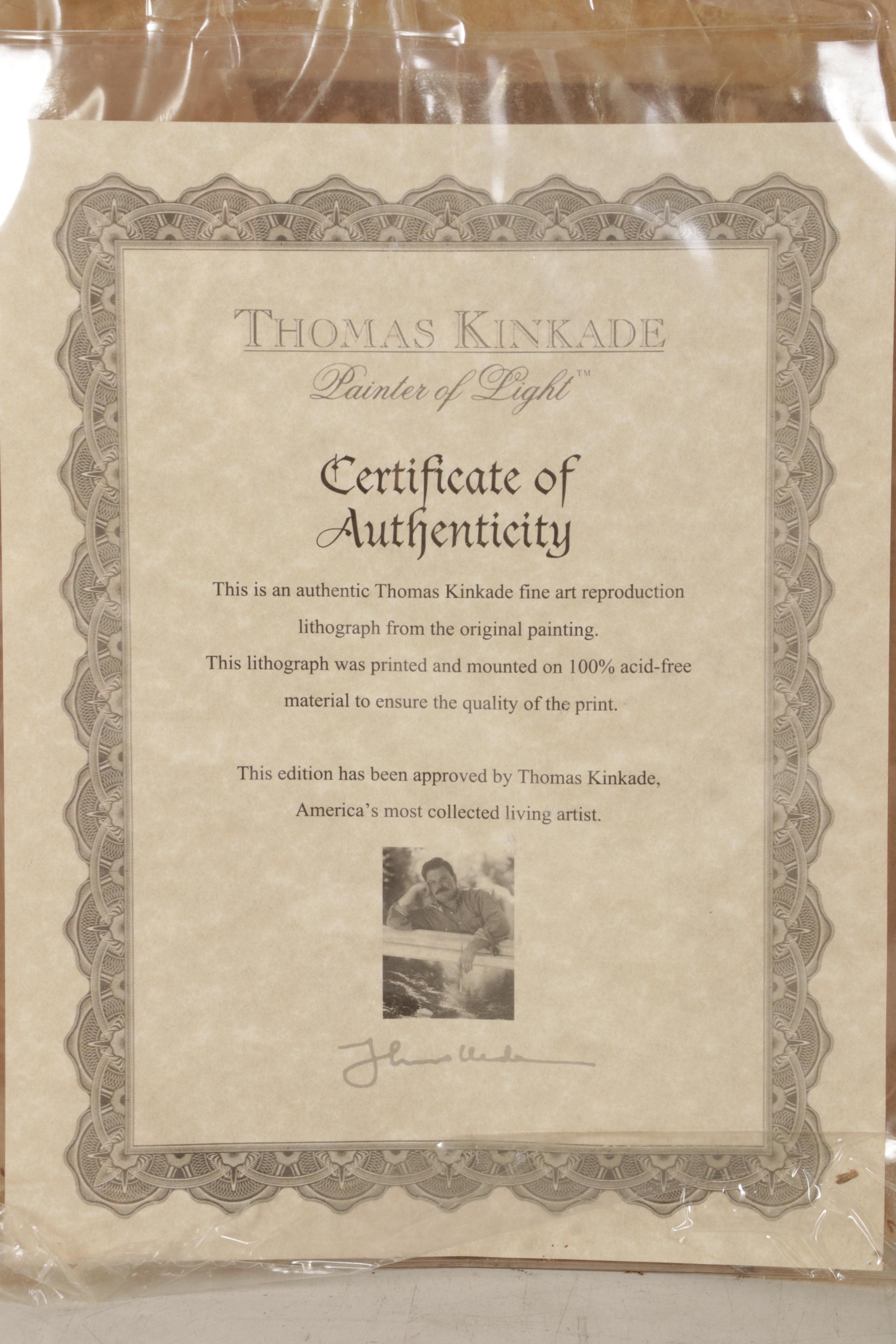 Thomas Kinkade Offset Lithograph "Homestead House," Circa 1993