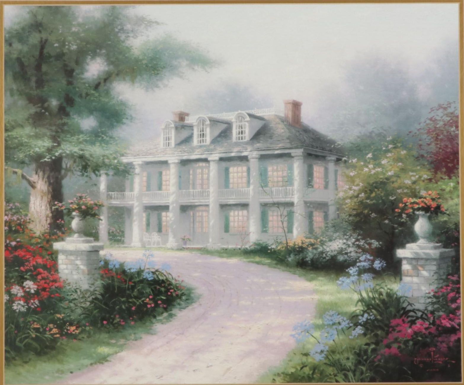 Thomas Kinkade Offset Lithograph "Homestead House," Circa 1993