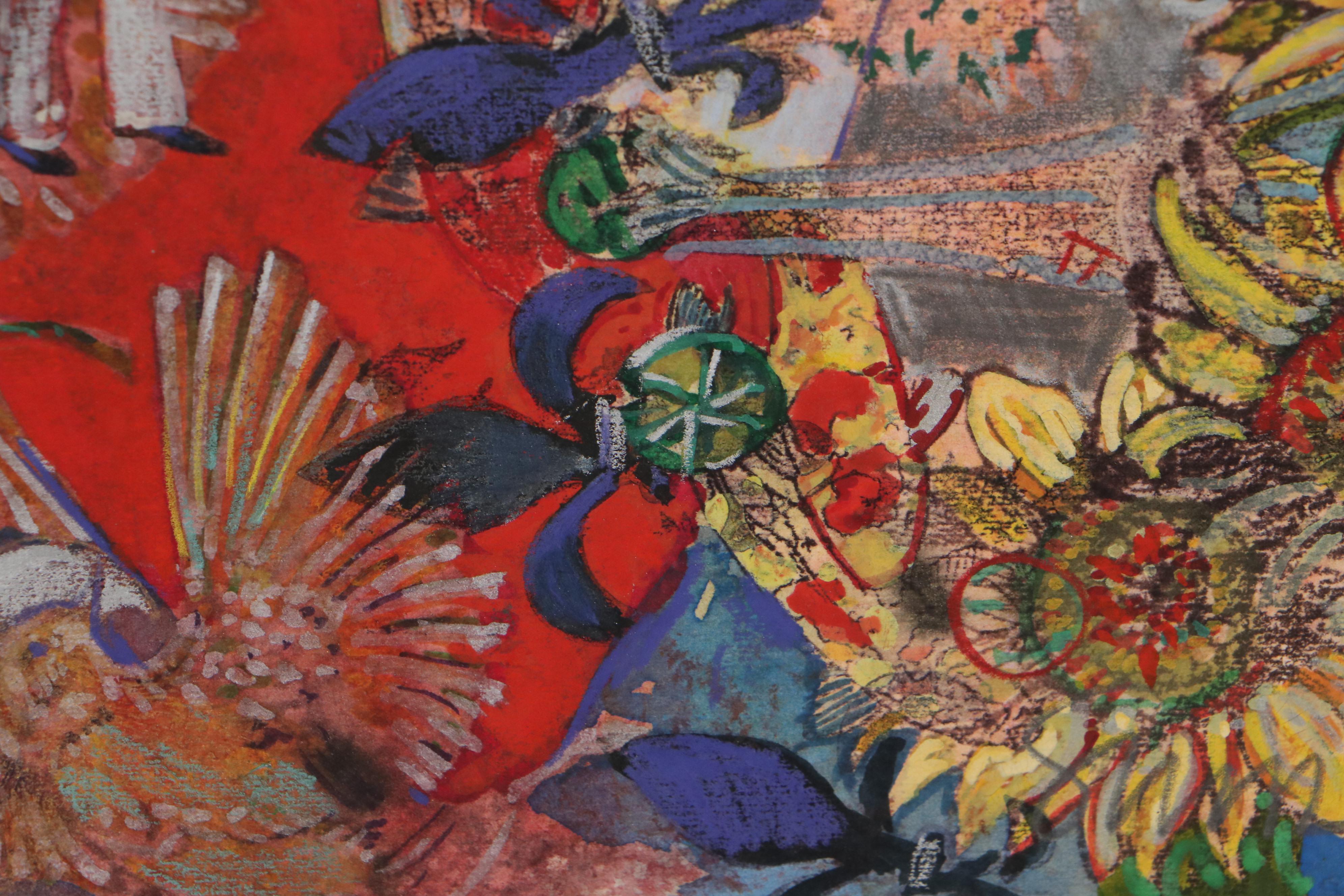 Sarah Roush Abstract Mixed Media Painting