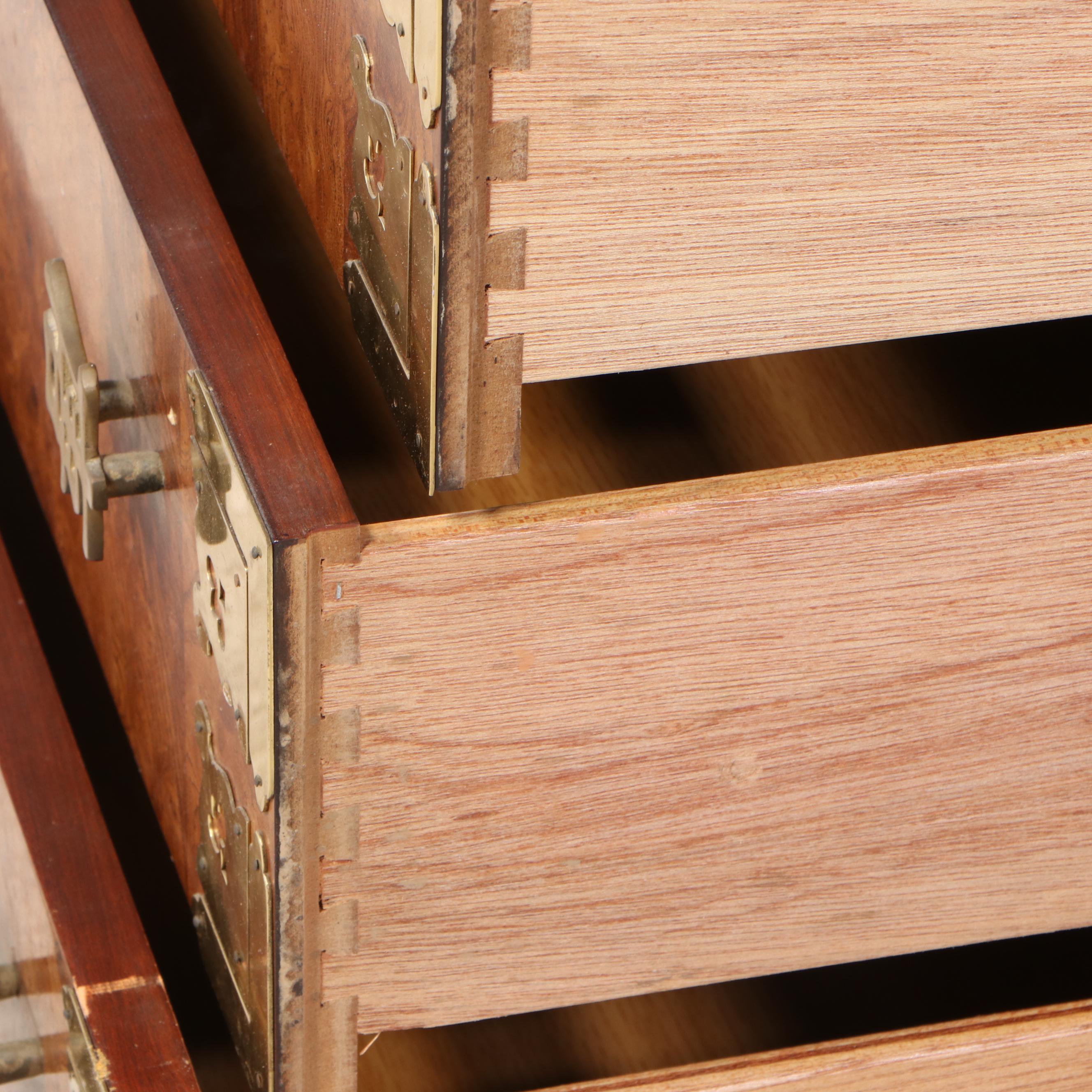 Drexel "Prededent" Pecan and Laminate Display Cabinet