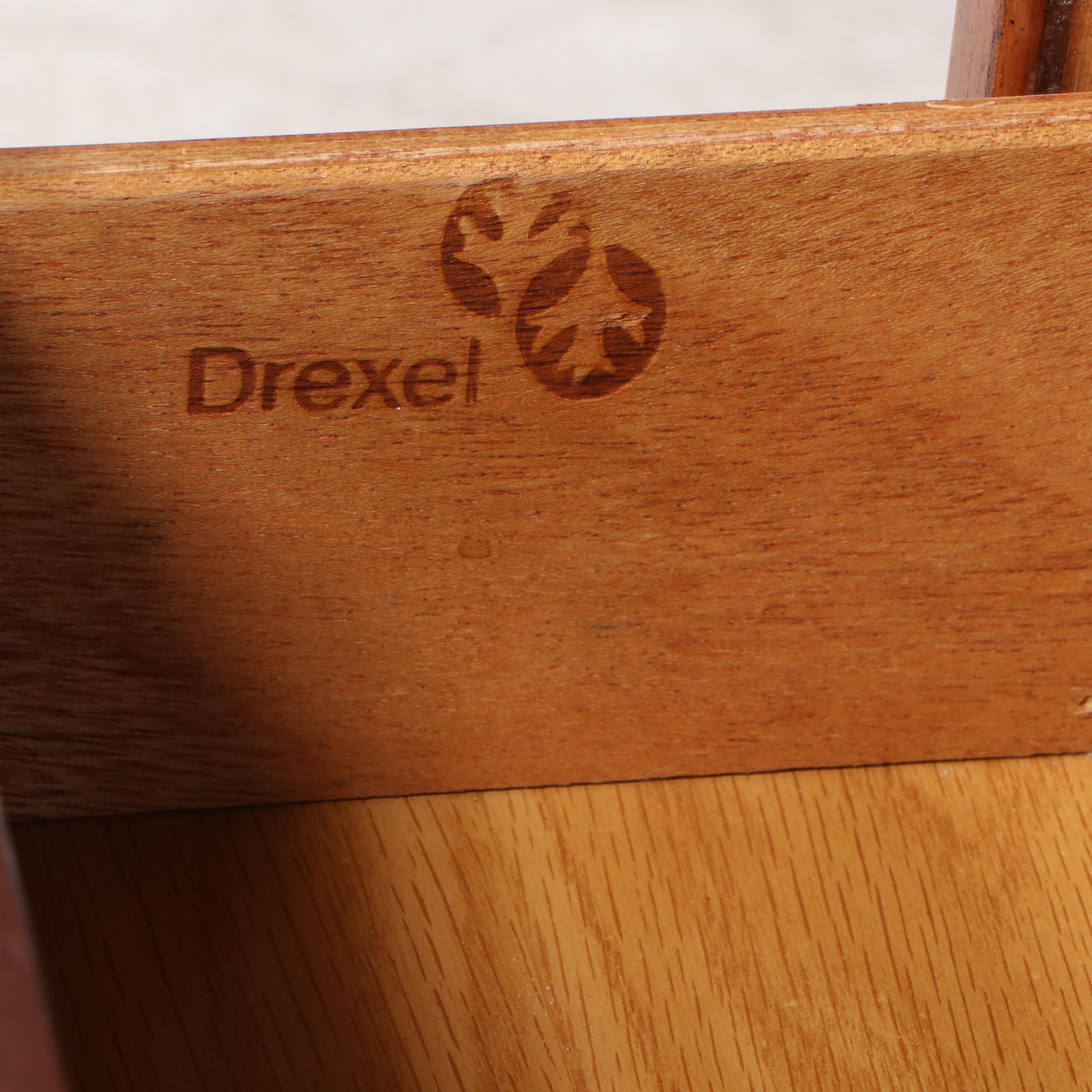 Drexel "Prededent" Pecan and Laminate Display Cabinet