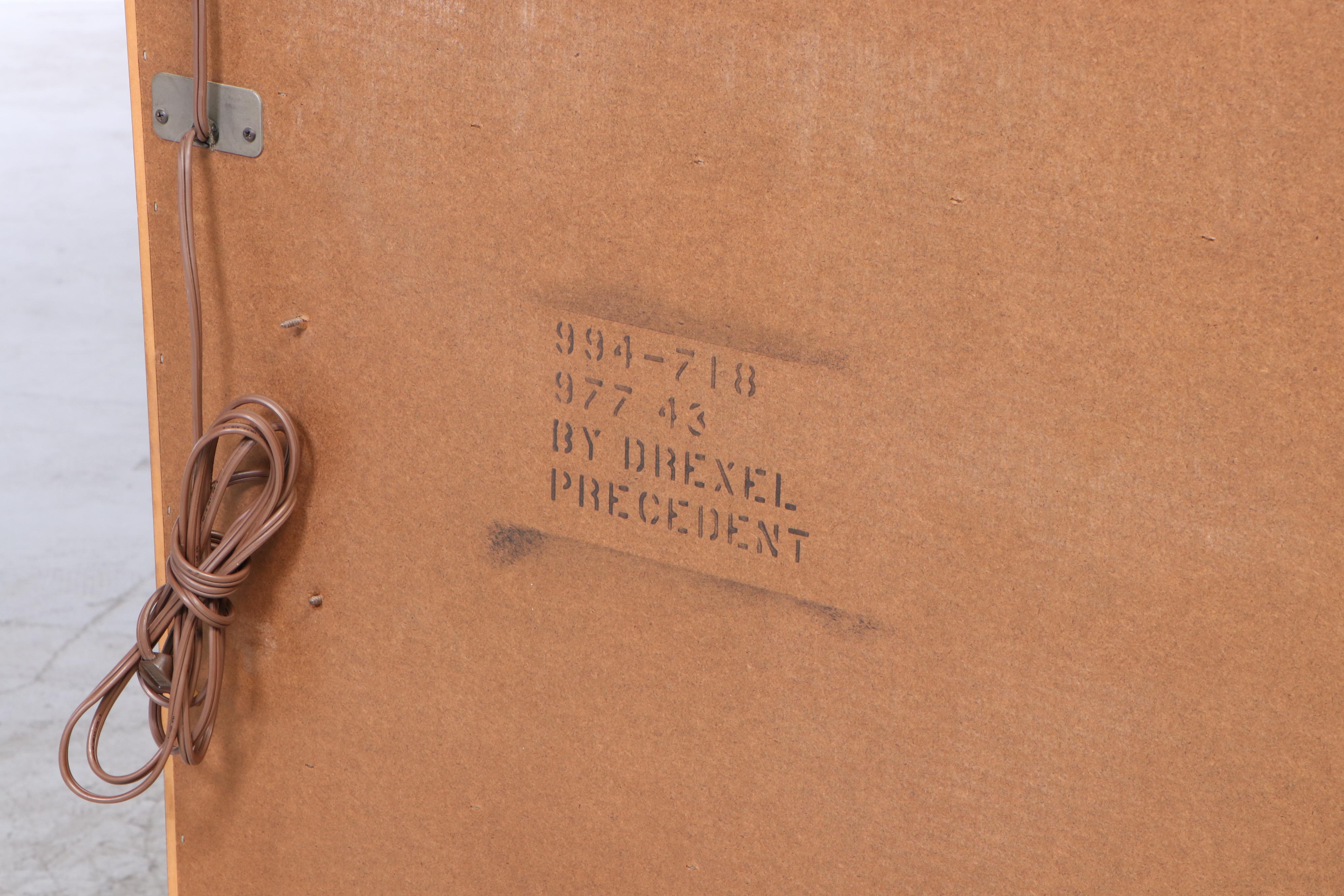 Drexel "Prededent" Pecan and Laminate Display Cabinet