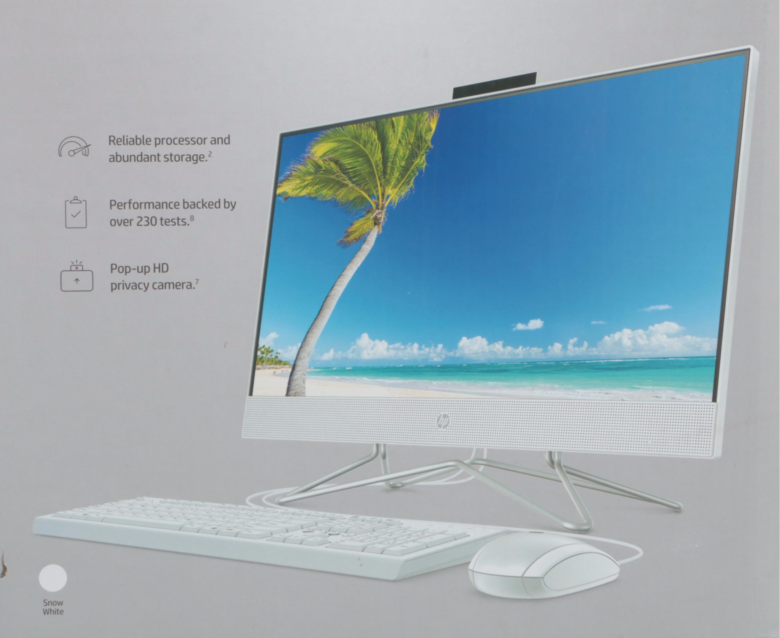 HP 24" All-in-One 512GB Windows PC Computer with Wired Keyboard and Mouse