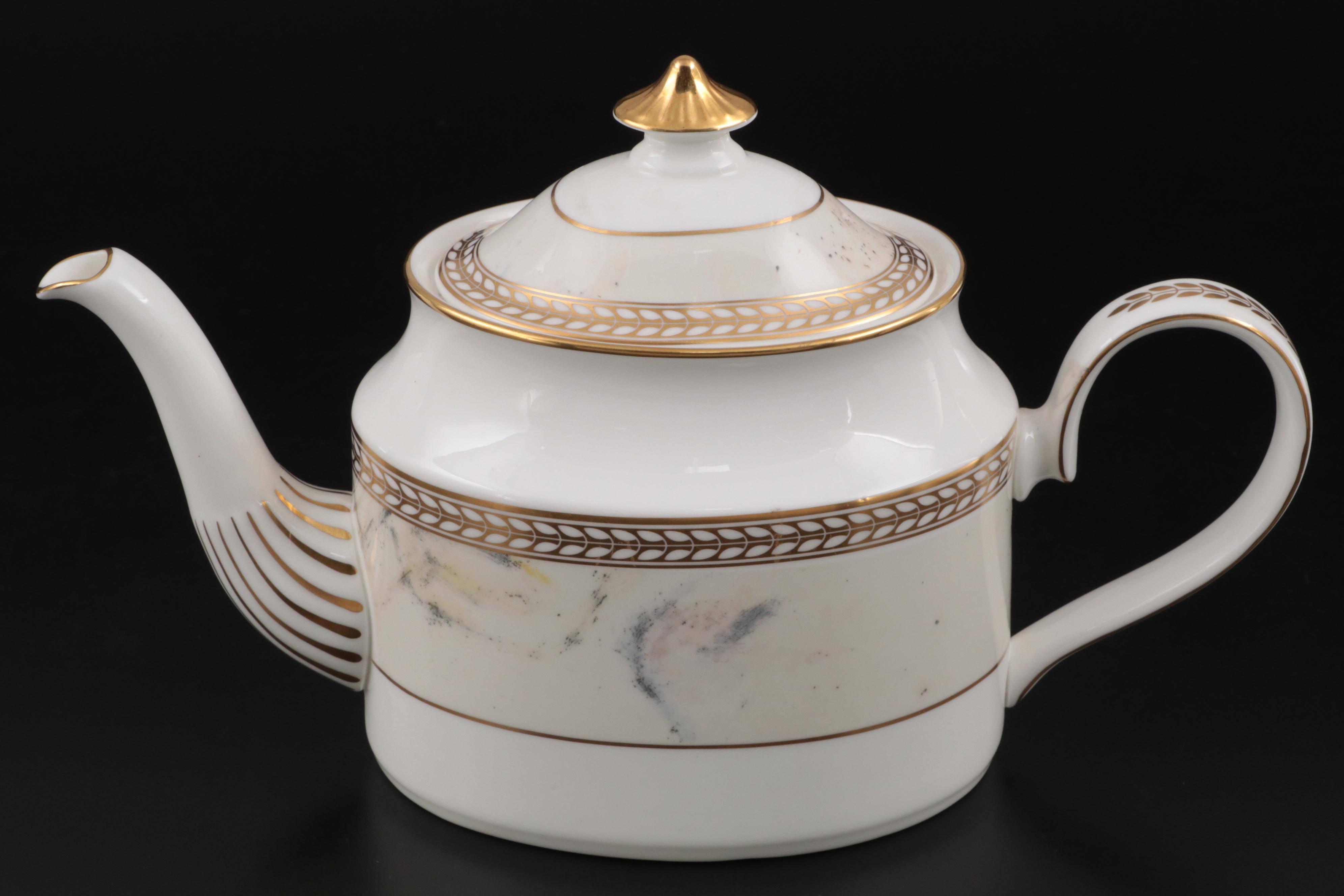 Minton "Alabaster & Gold" Bone China Tea Set, 1991-1997