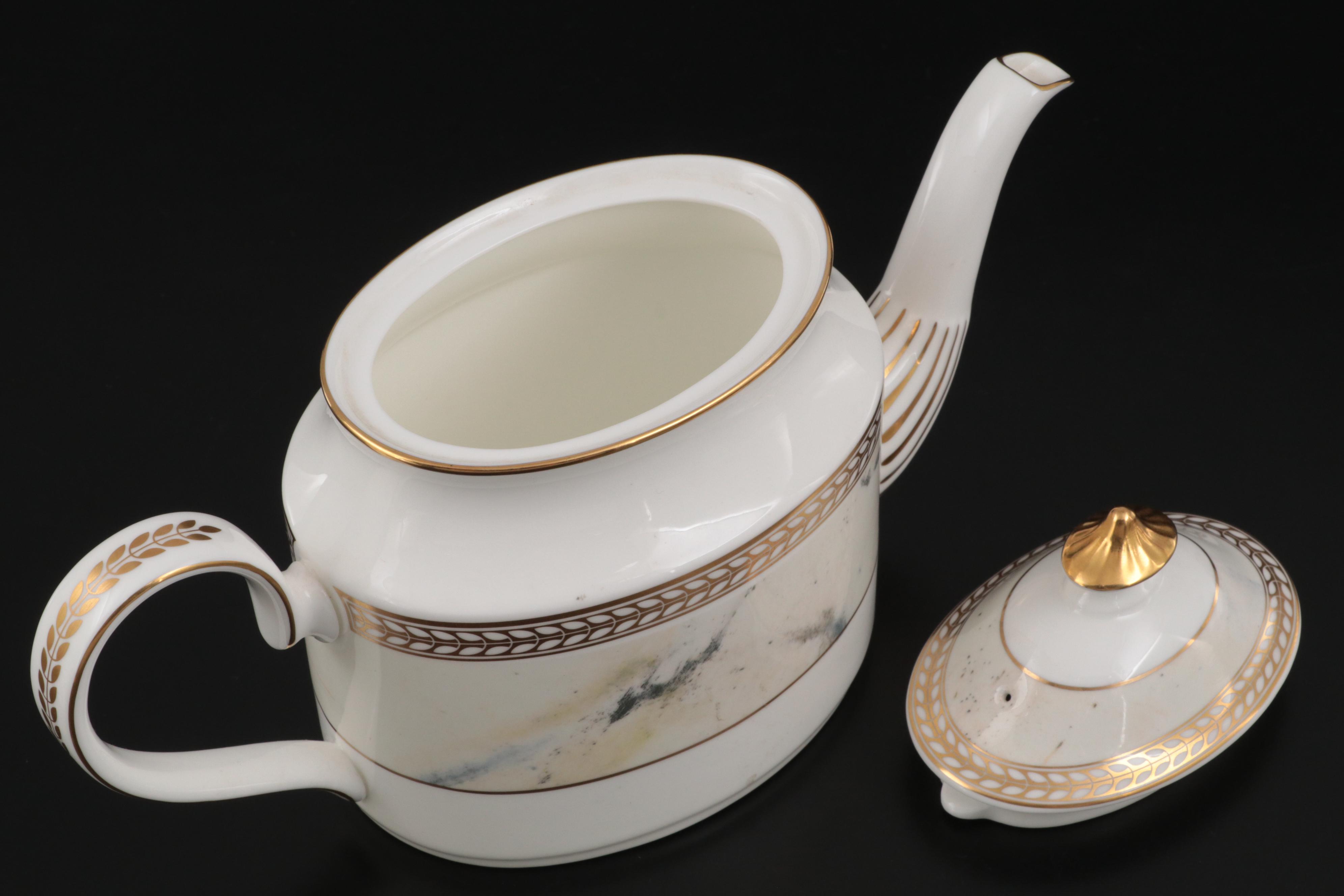 Minton "Alabaster & Gold" Bone China Tea Set, 1991-1997