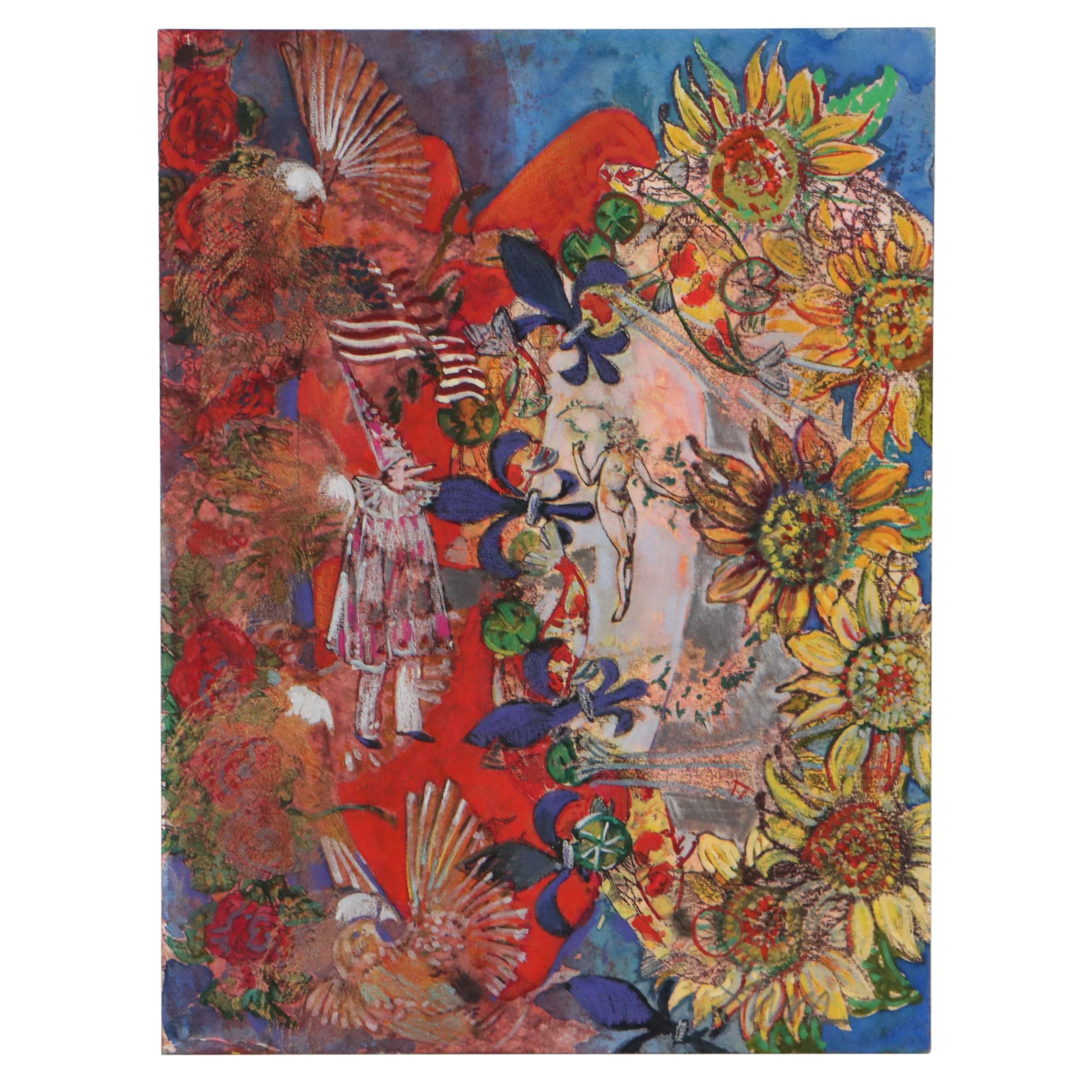 Sarah Roush Abstract Mixed Media Painting