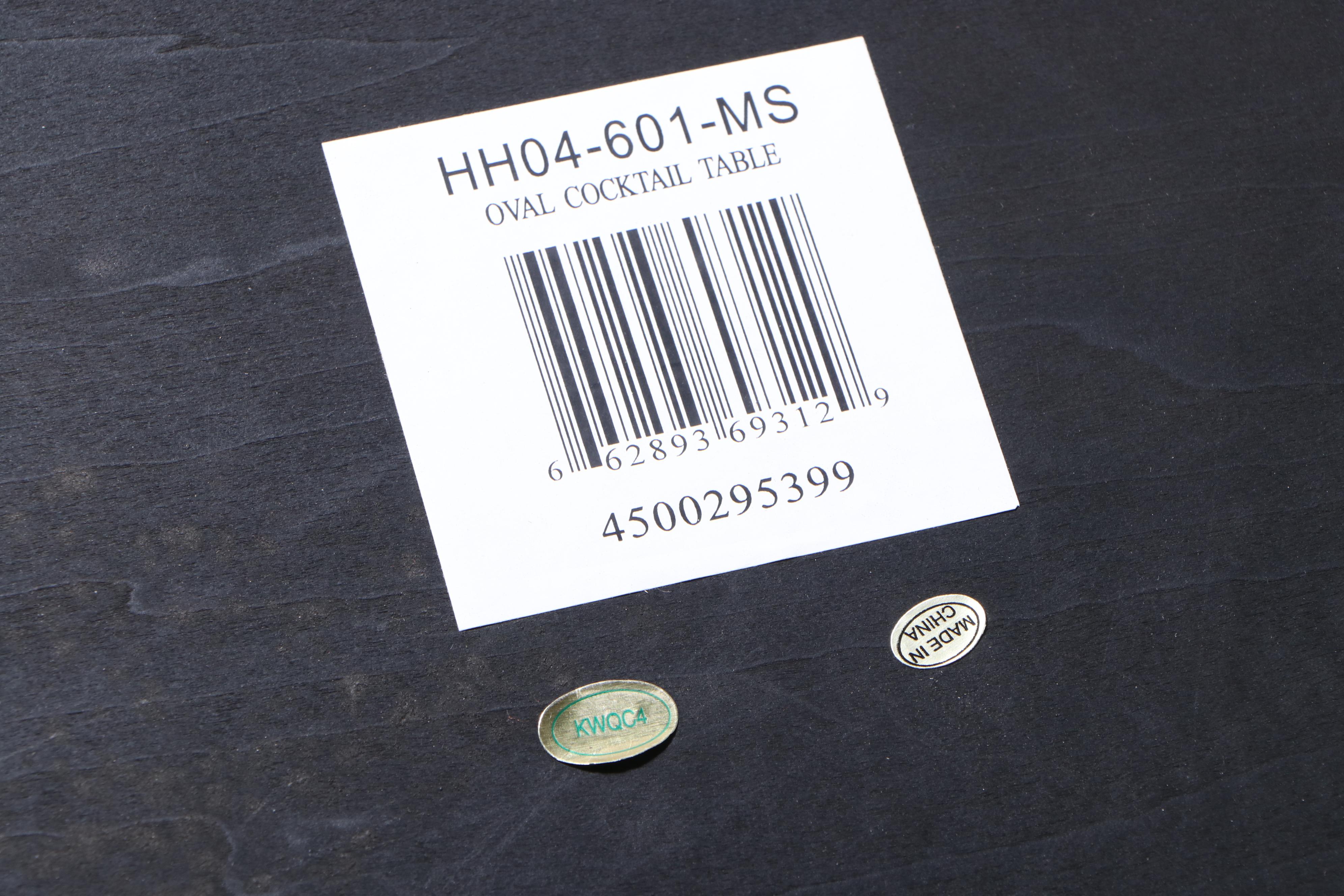 Contemporary Two-Tier Oval Coffee Table