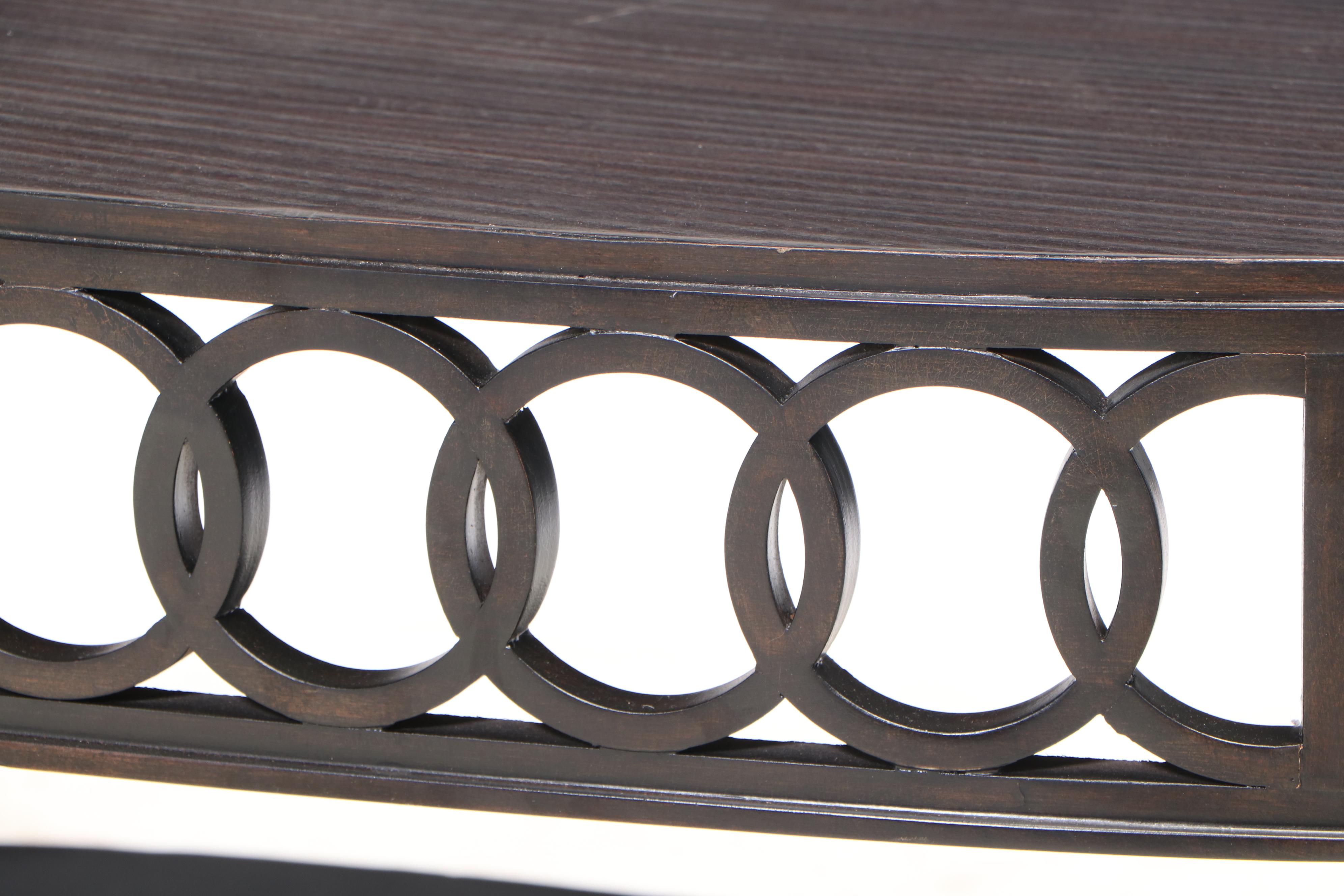 Contemporary Two-Tier Oval Coffee Table