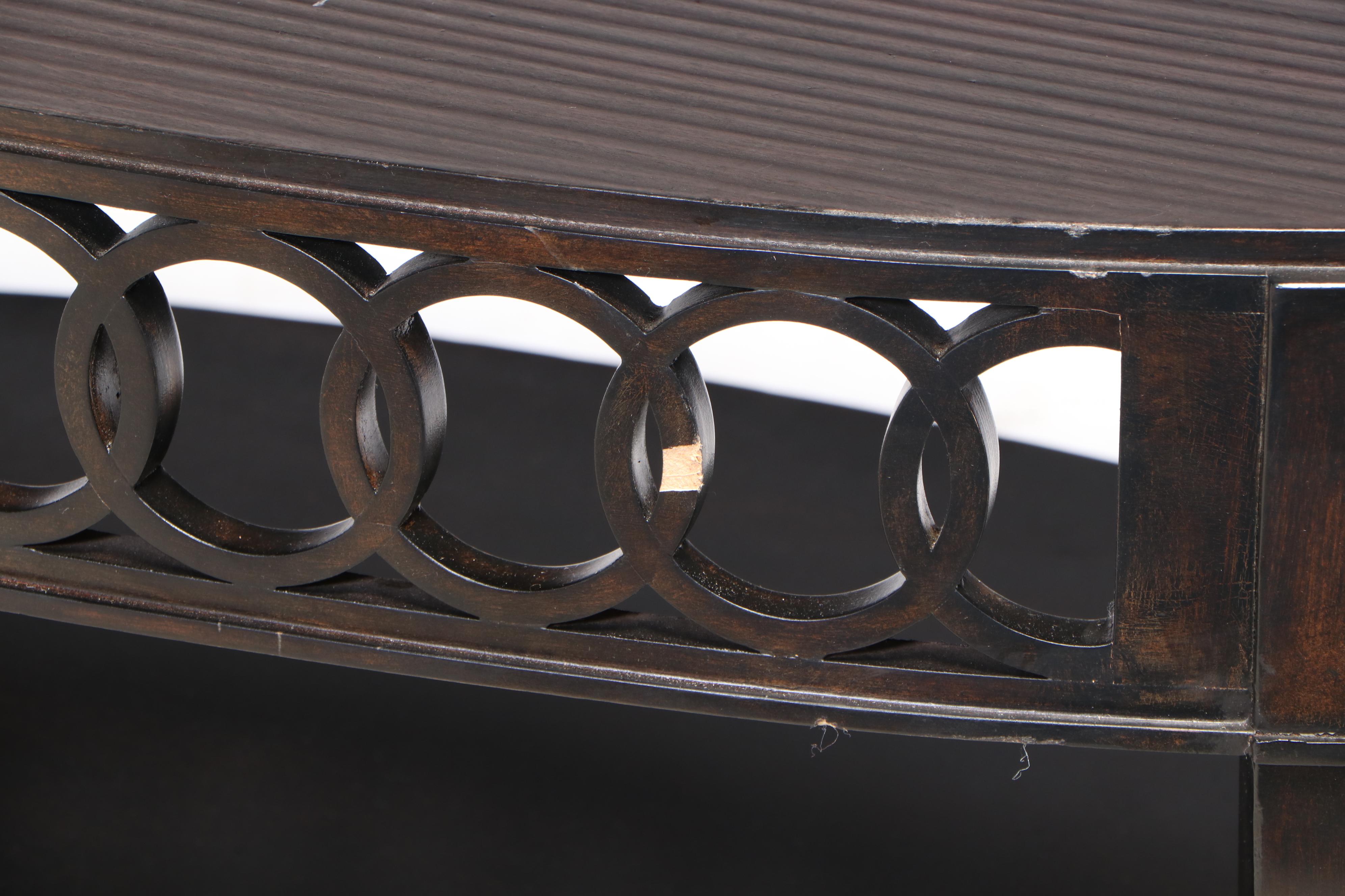 Contemporary Two-Tier Oval Coffee Table