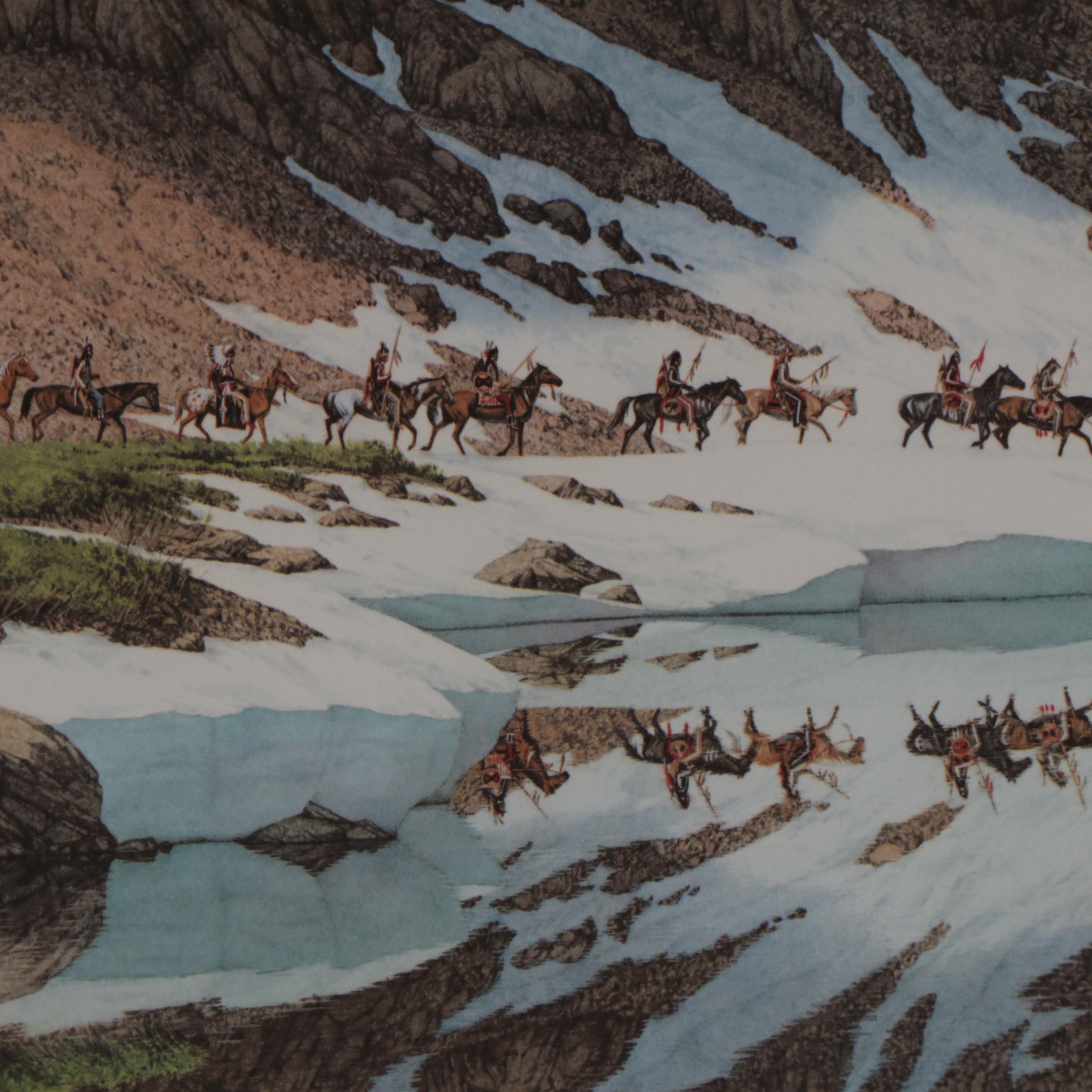 Bev Doolittle Offset Lithograph "Season of the Eagle," Late 20th Century