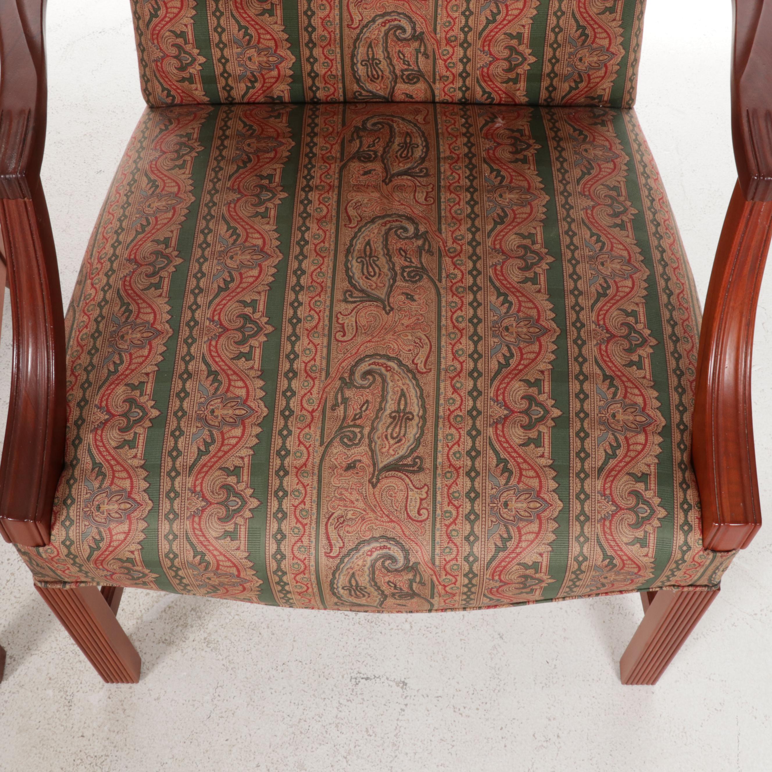 Pair of Hickory Chair "Martha Washington" Armchairs, Late 20th Century