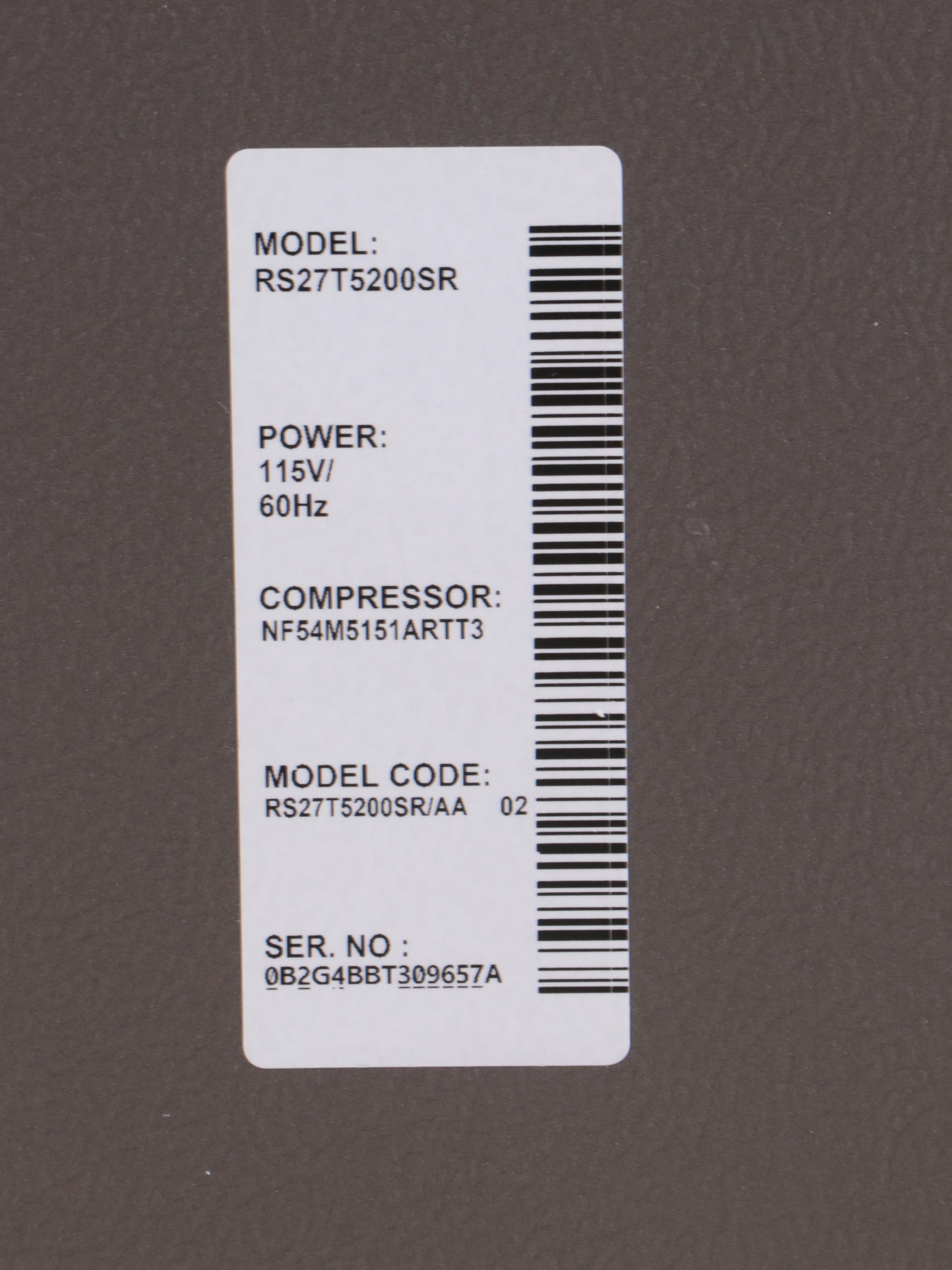 Samsung 27.4 Cu. Ft. Stainless Steel Large Capacity Side-by-Side Refrigerator