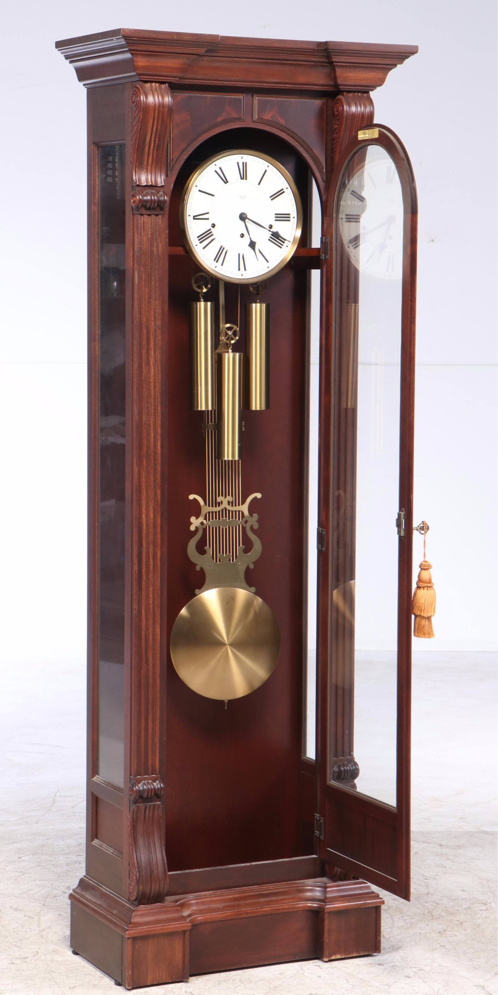 Sligh William IV Style Mahogany Grandfather Clock