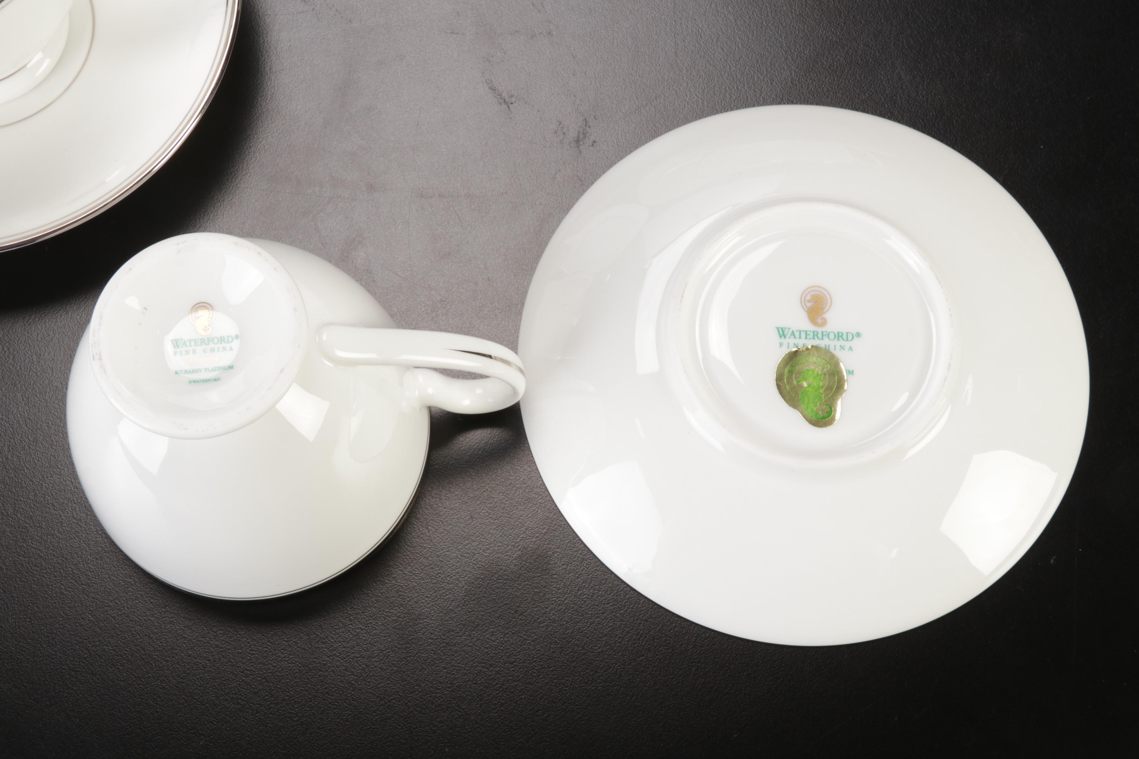 Waterford "Kilbarry Platinum" Fine China Dinnerware, 21st Century