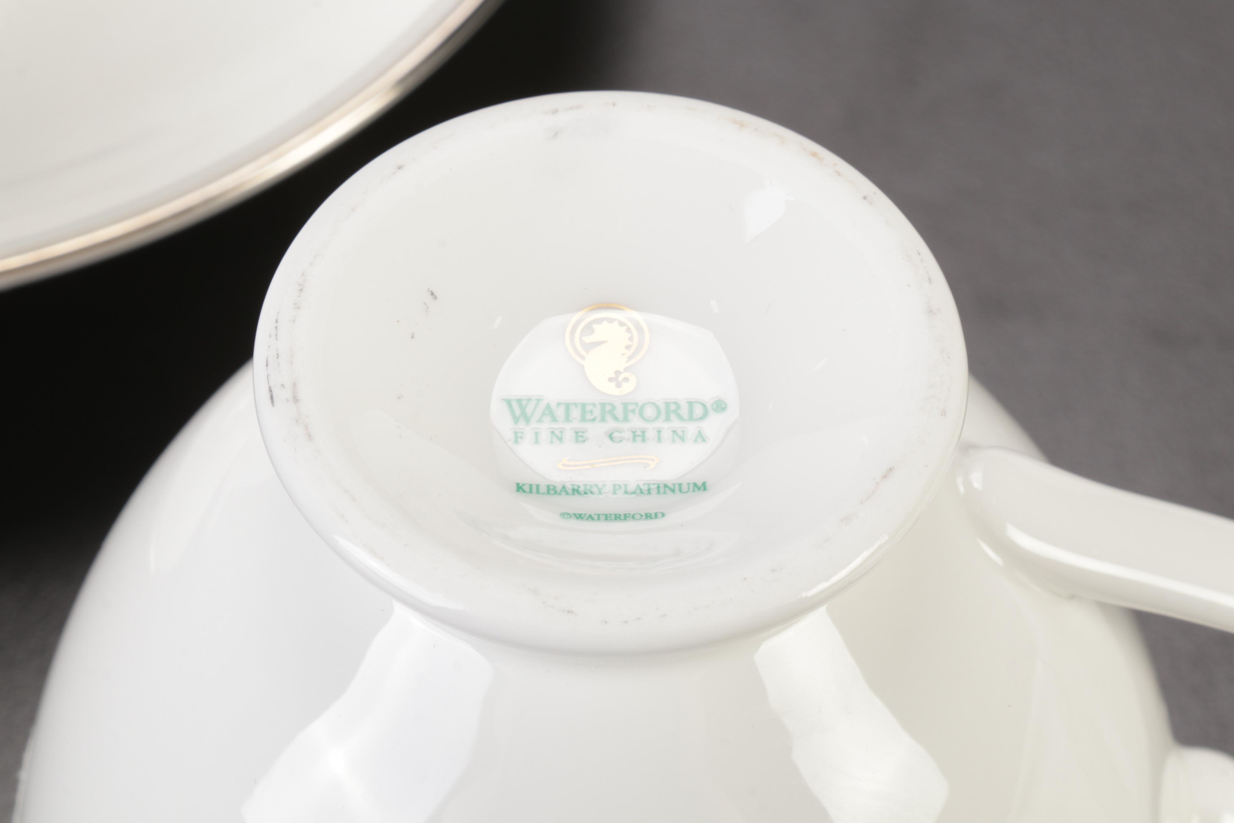 Waterford "Kilbarry Platinum" Fine China Dinnerware, 21st Century