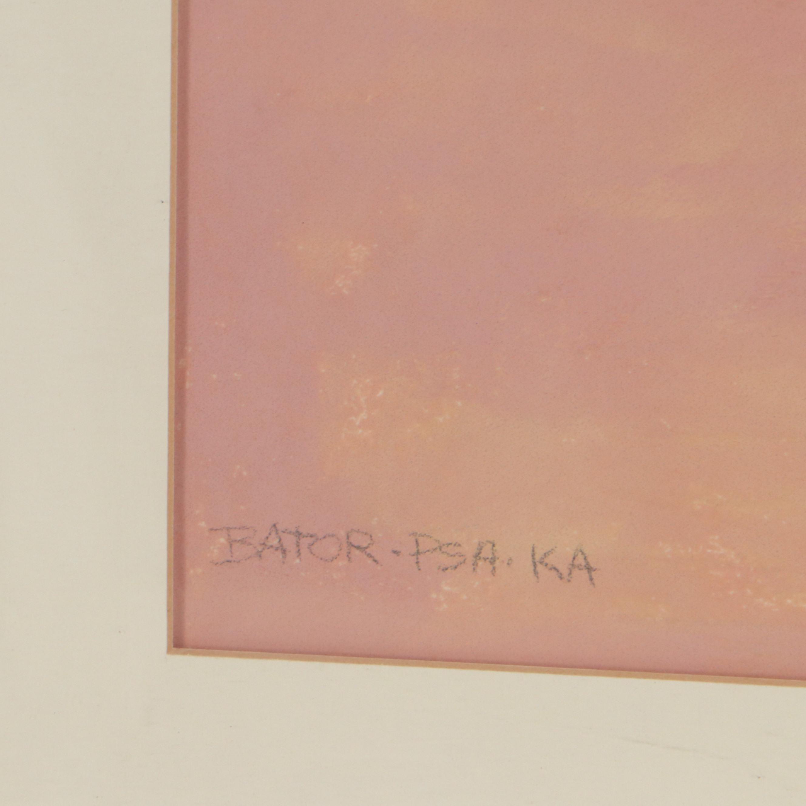 Martha Bator Still Life Pastel Drawing "The Black Chair," 2007