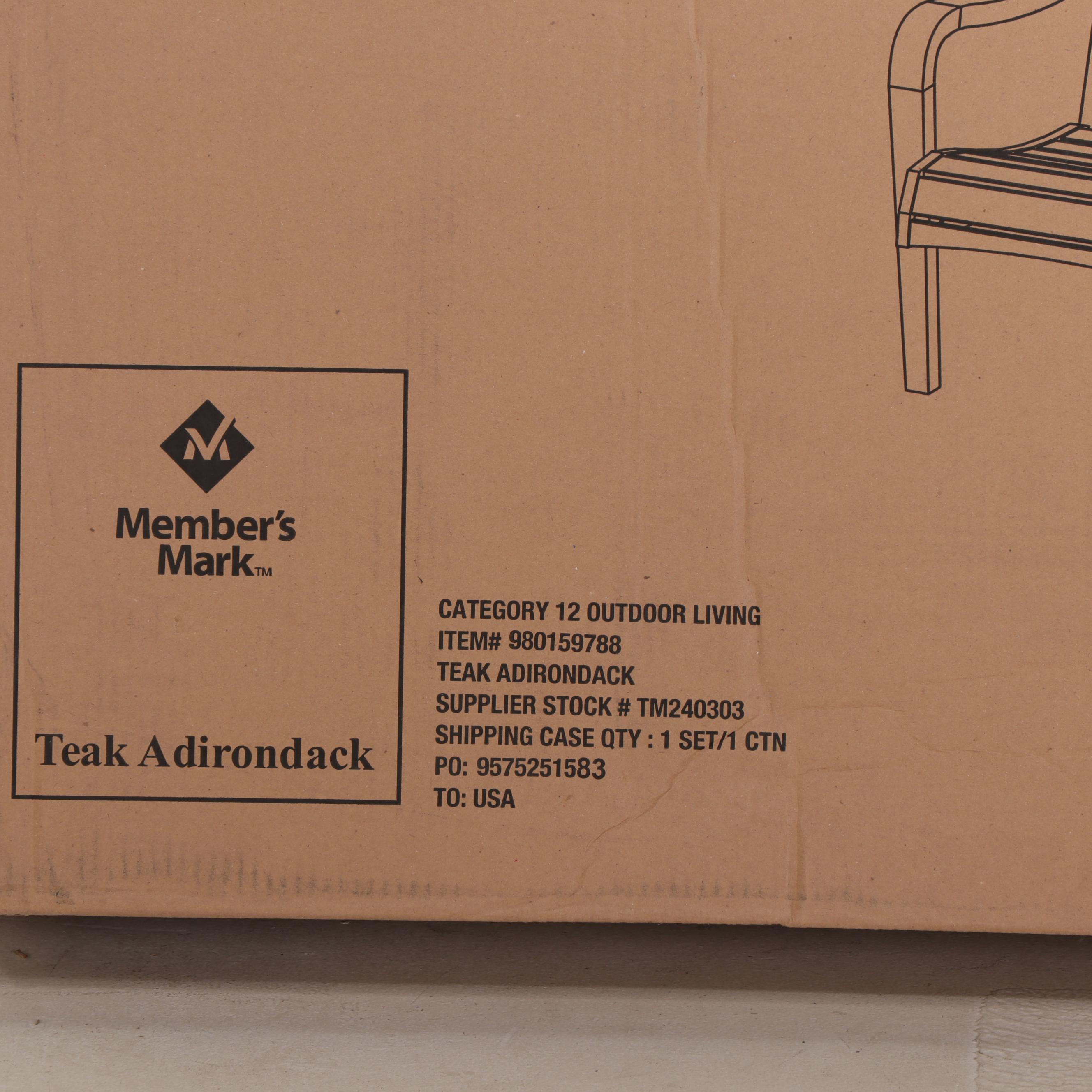 Member's Mark Teak Adirondack Patio Chair