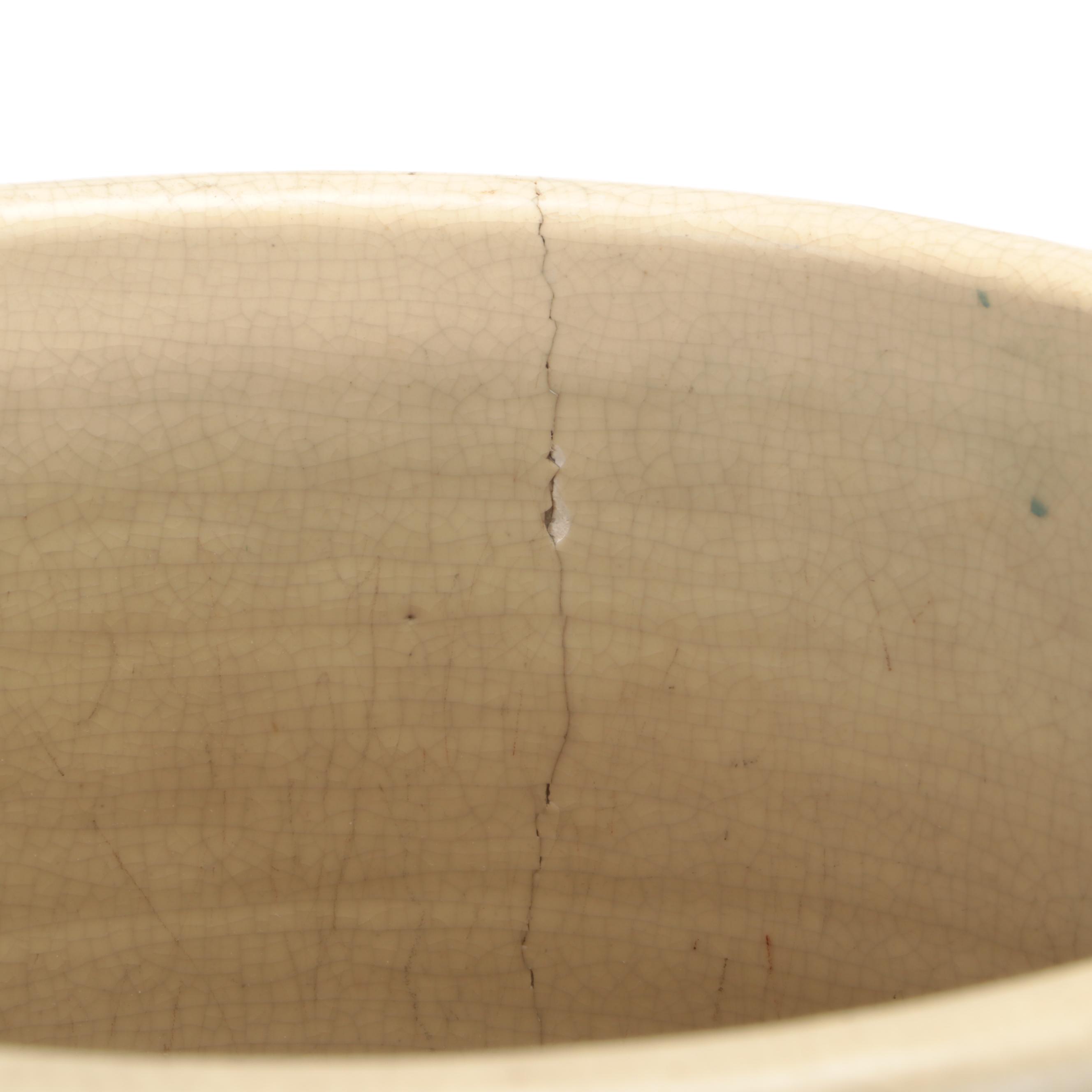 Weller Pottery "Clinton Ivory" Ceramic Umbrella Stand, Early 20th Century