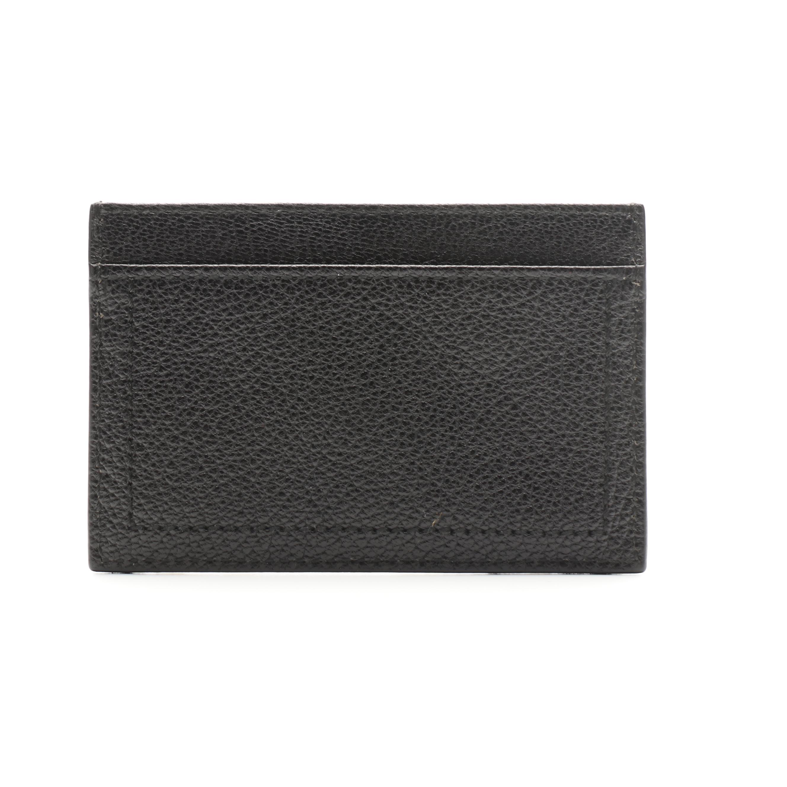 Prada Black Leather Card Case with Box