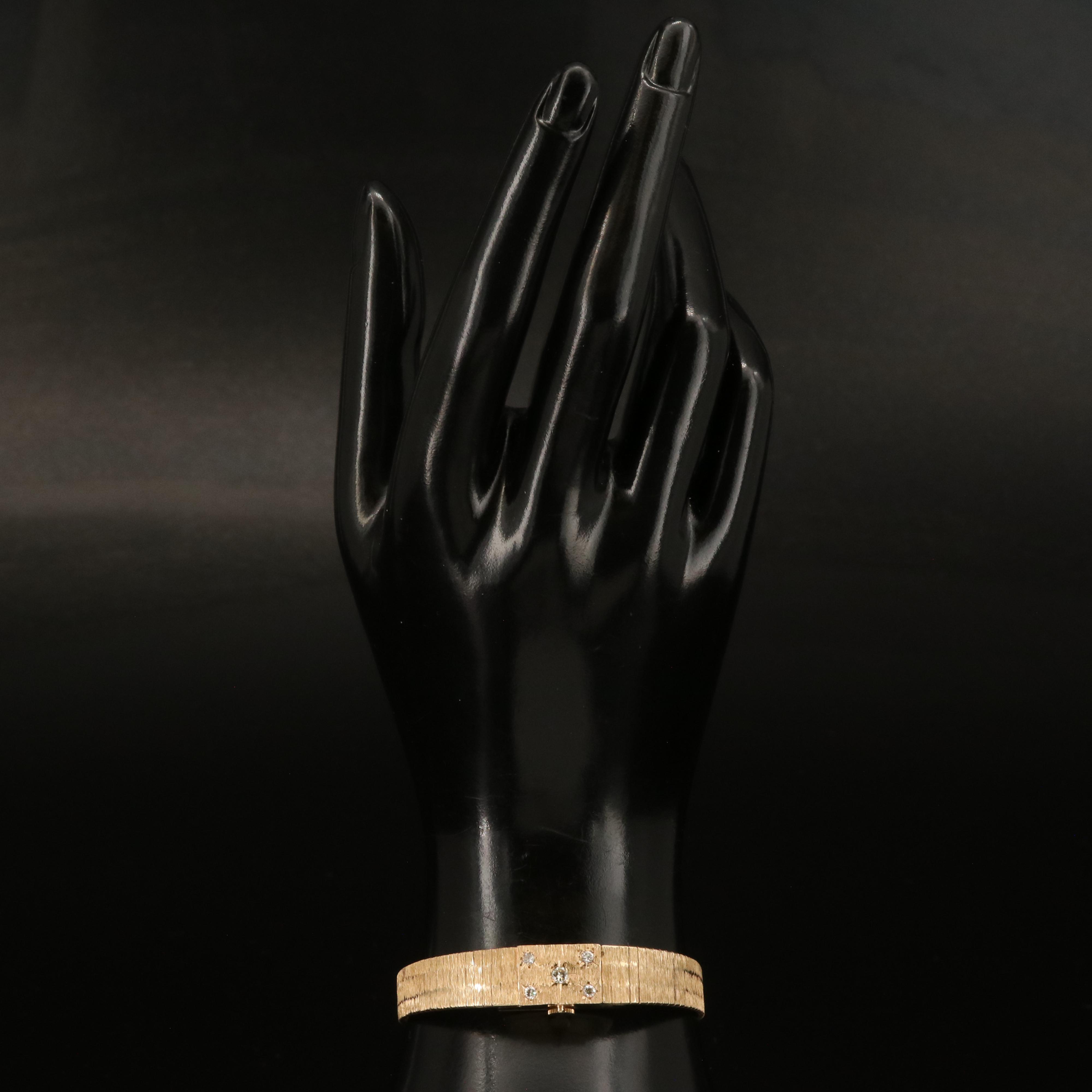 14K Cachet Manual Wind Watch with Diamond Dial Cover