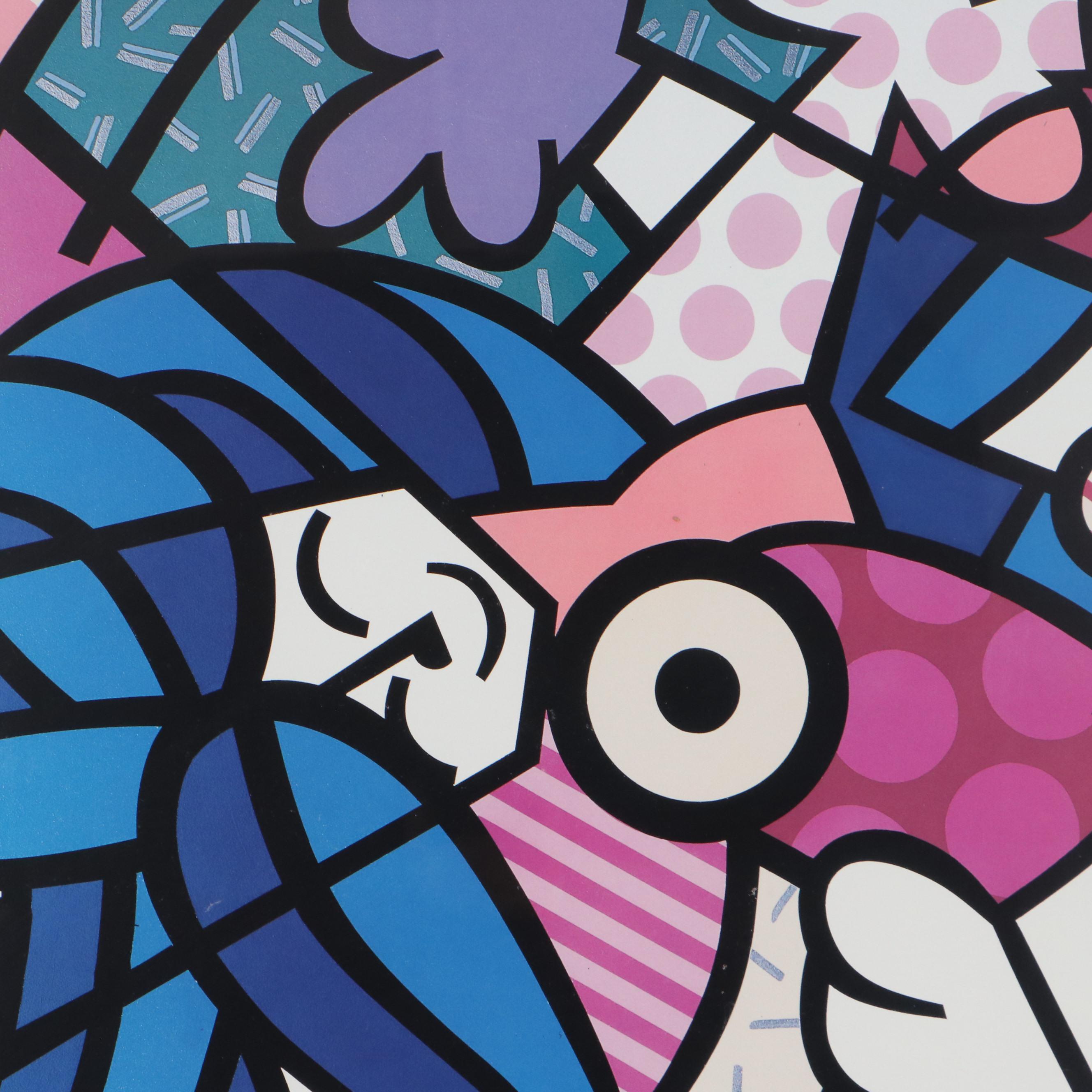 Romero Britto Pop Art Offset Lithograph "Dancers"