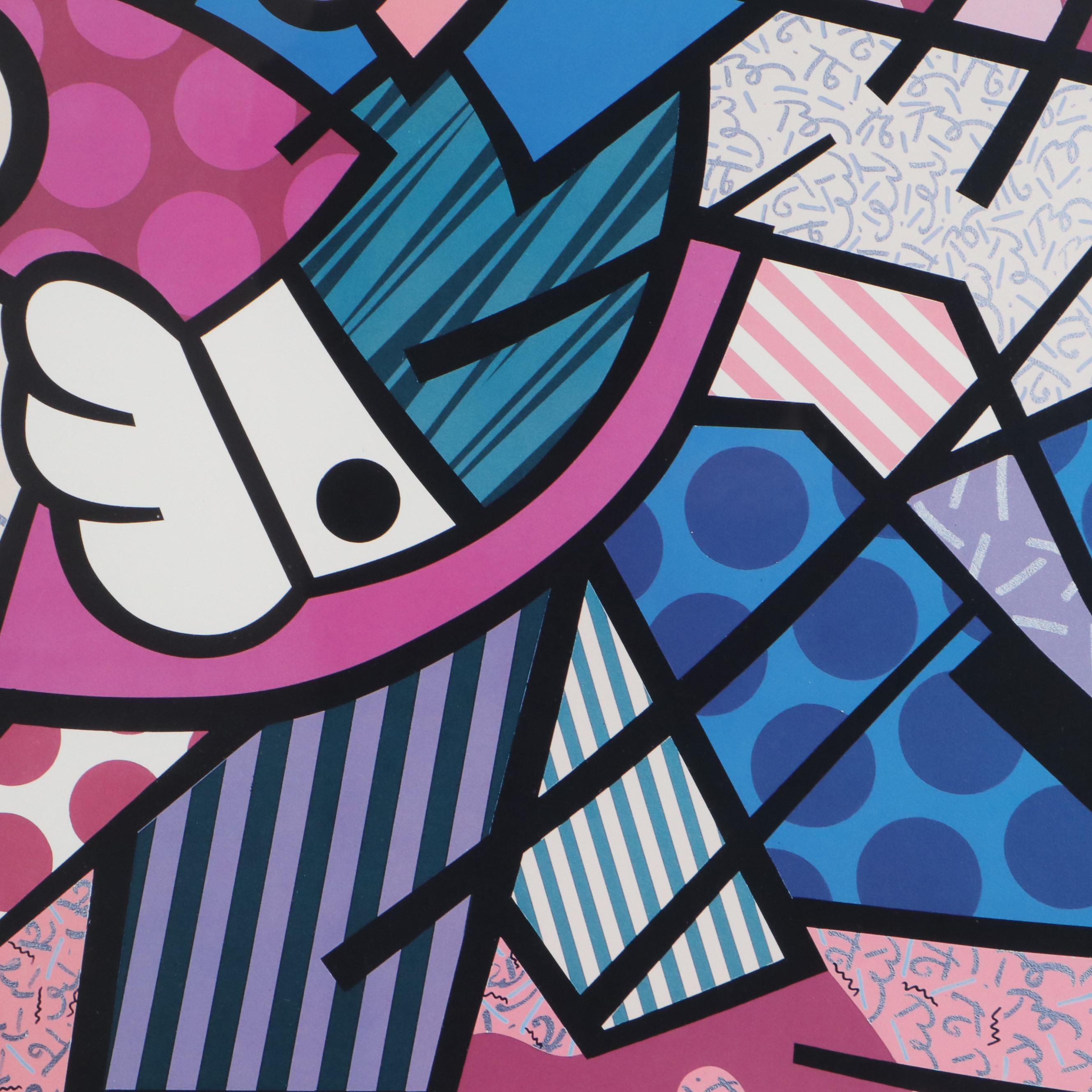 Romero Britto Pop Art Offset Lithograph "Dancers"