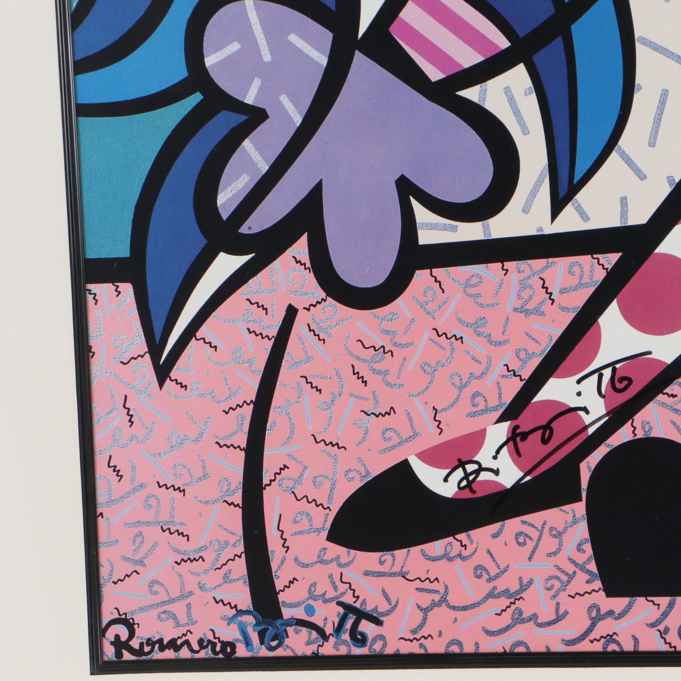 Romero Britto Pop Art Offset Lithograph "Dancers"