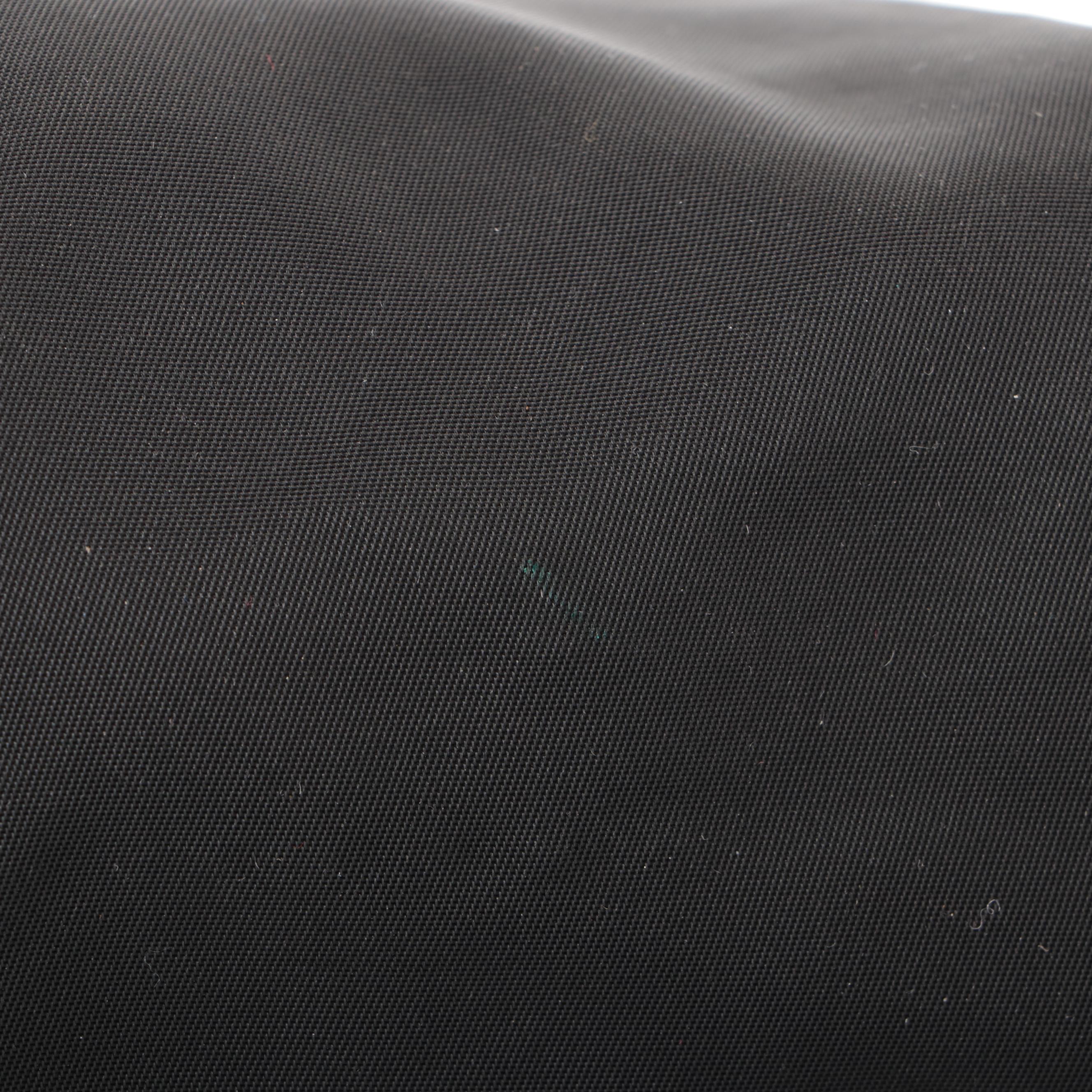 Prada Small Zip Travel Bag in Black Tessuto Nylon with Leather Trim