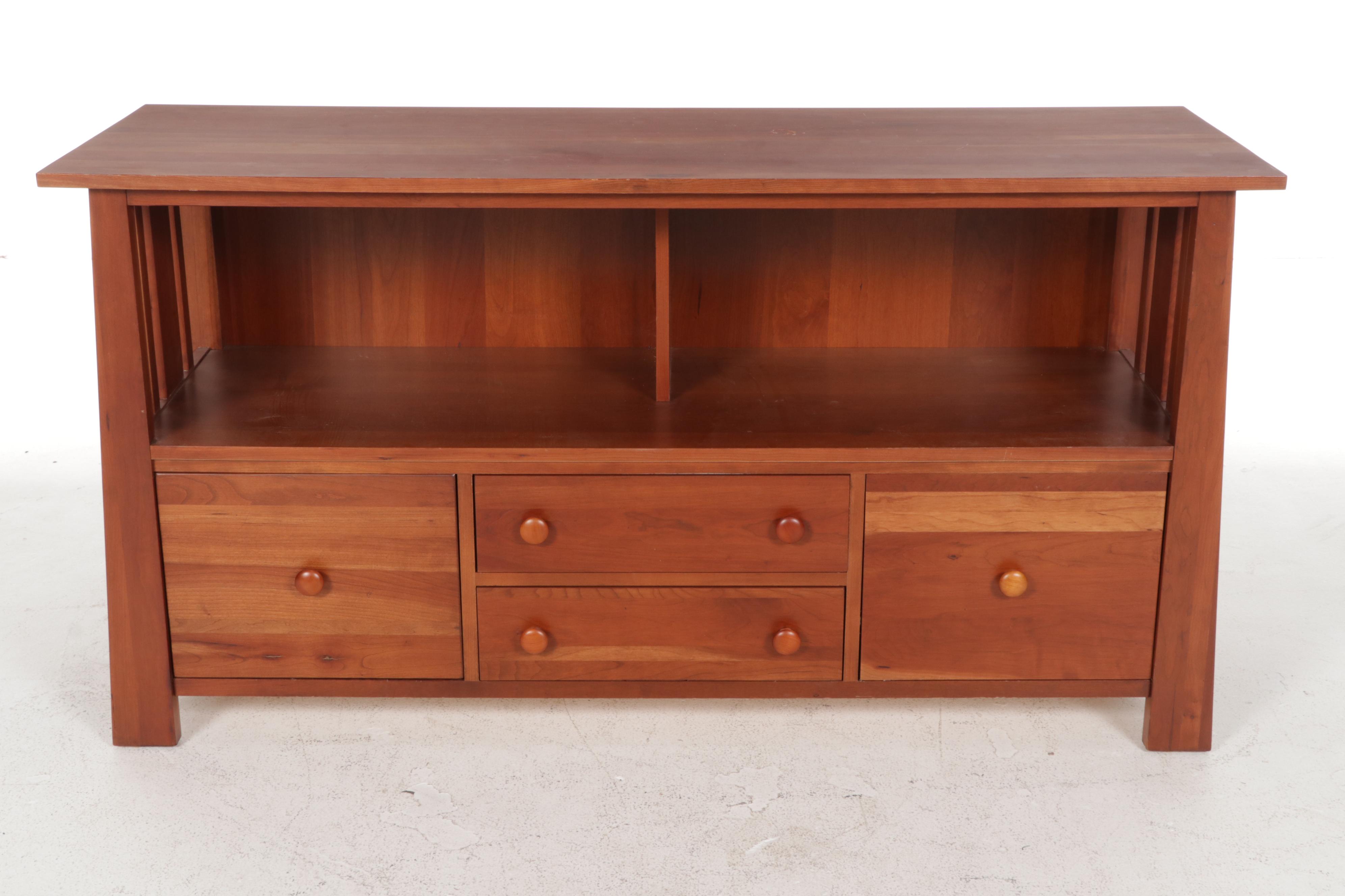 Ethan Allen "New Impressions" Mission Style Cherry Credenza, Late 20th Century
