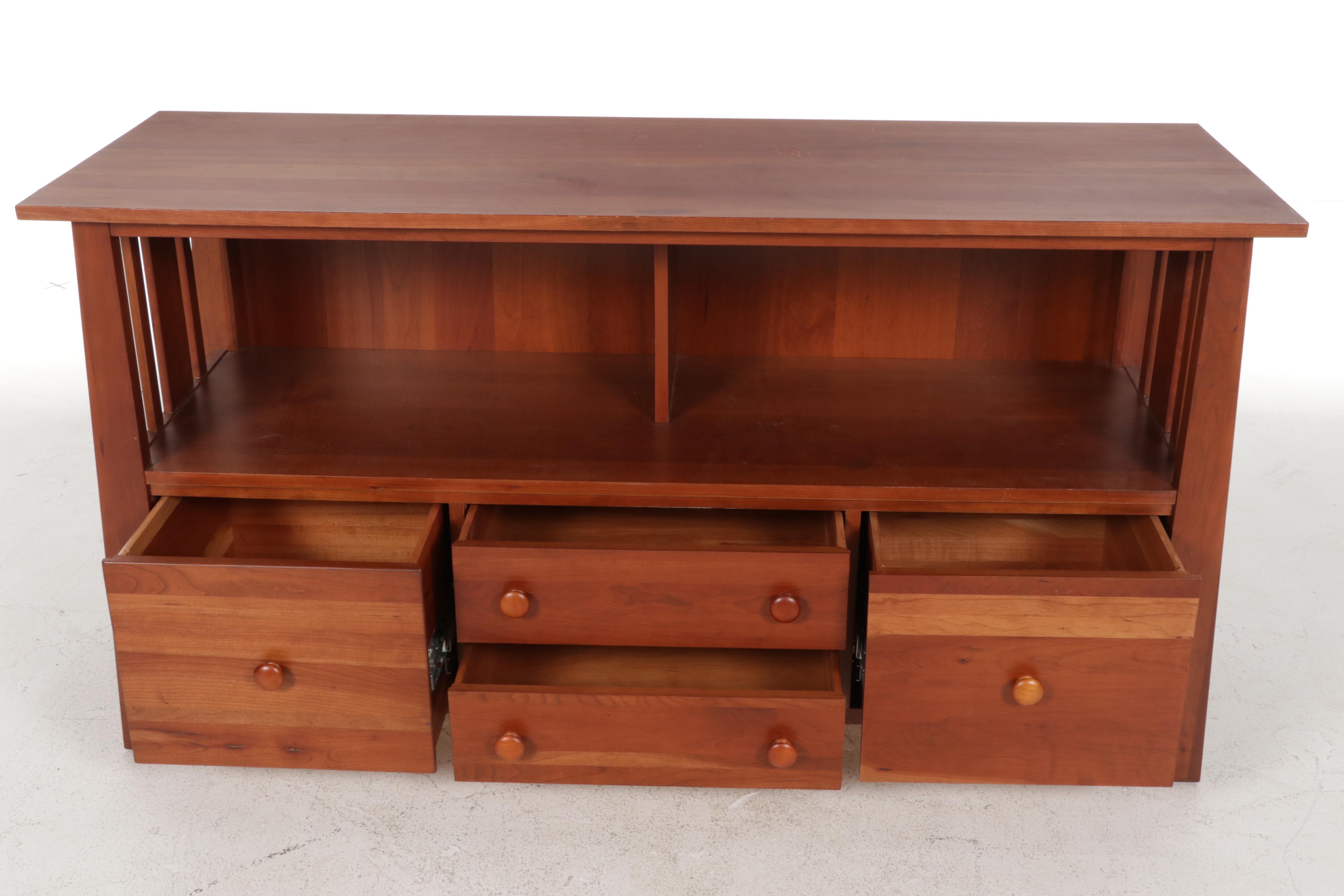 Ethan Allen "New Impressions" Mission Style Cherry Credenza, Late 20th Century