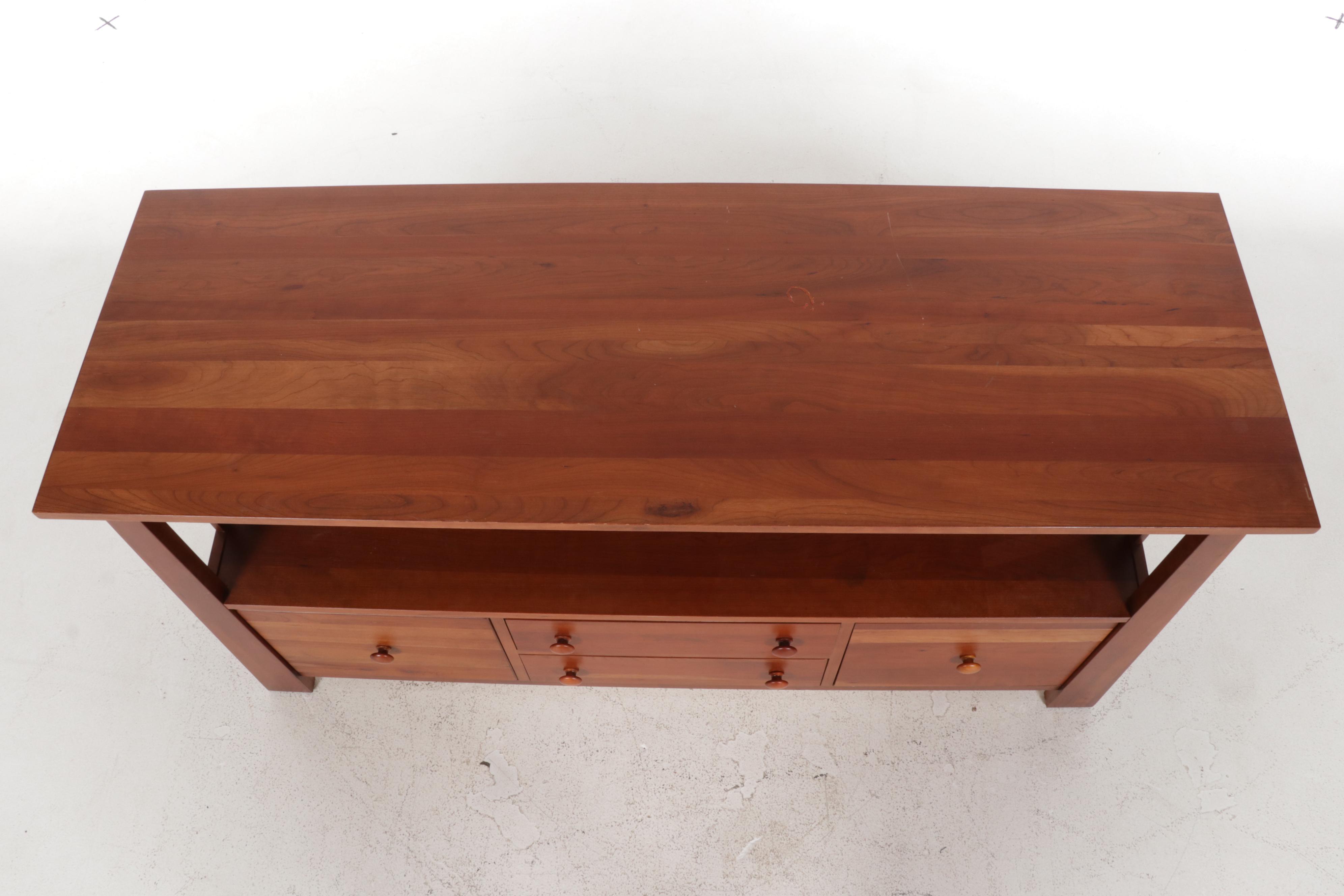 Ethan Allen "New Impressions" Mission Style Cherry Credenza, Late 20th Century