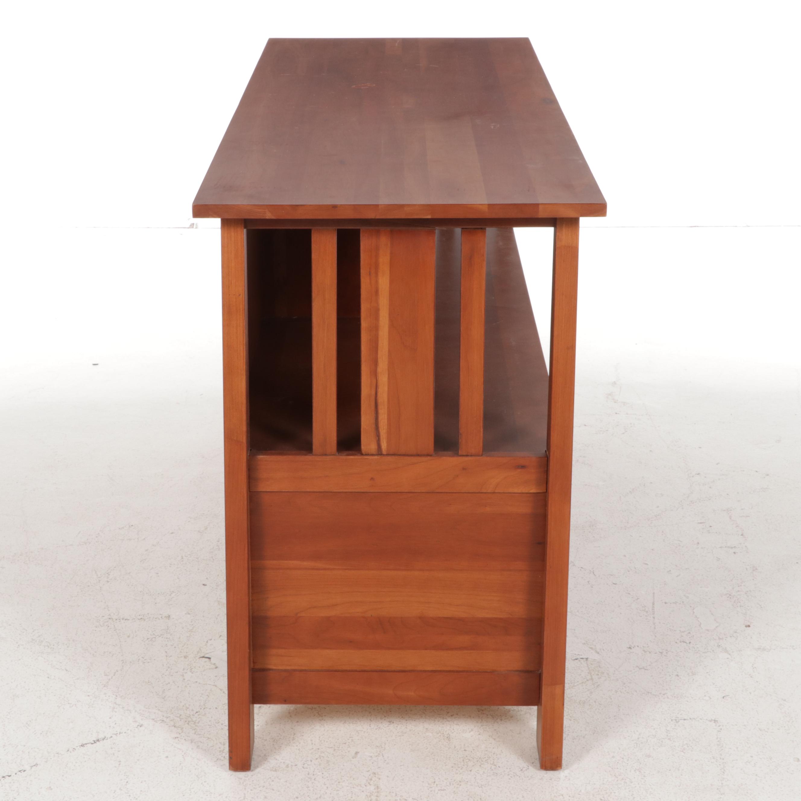 Ethan Allen "New Impressions" Mission Style Cherry Credenza, Late 20th Century